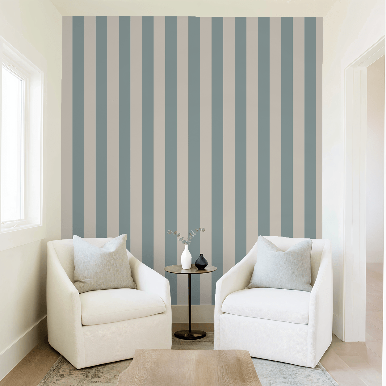 Simply Stripes (Blue) Wallpaper