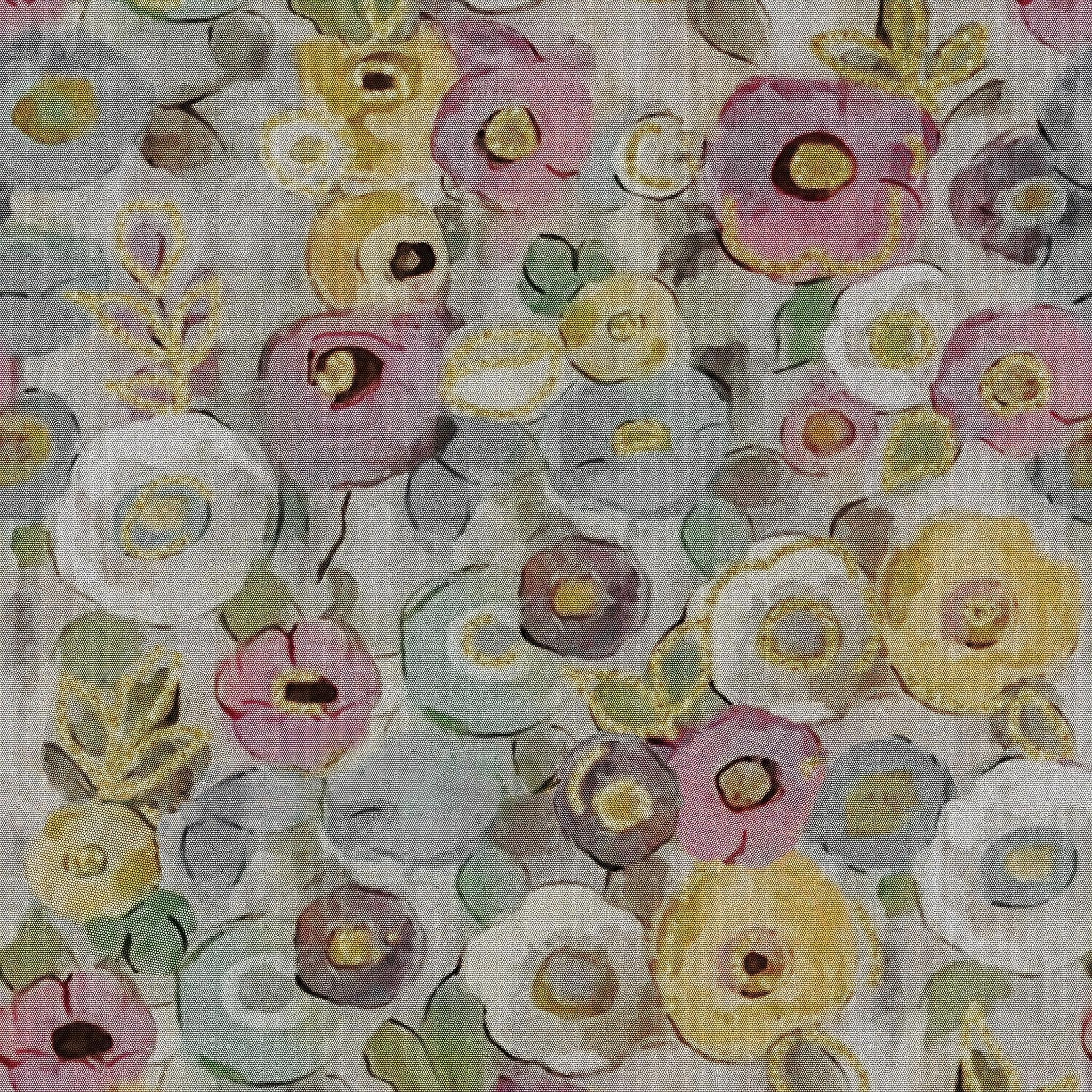 Phoebe Wallpaper by Wall Blush SG02 featuring floral pattern in a contemporary living room setting, close-up view.
