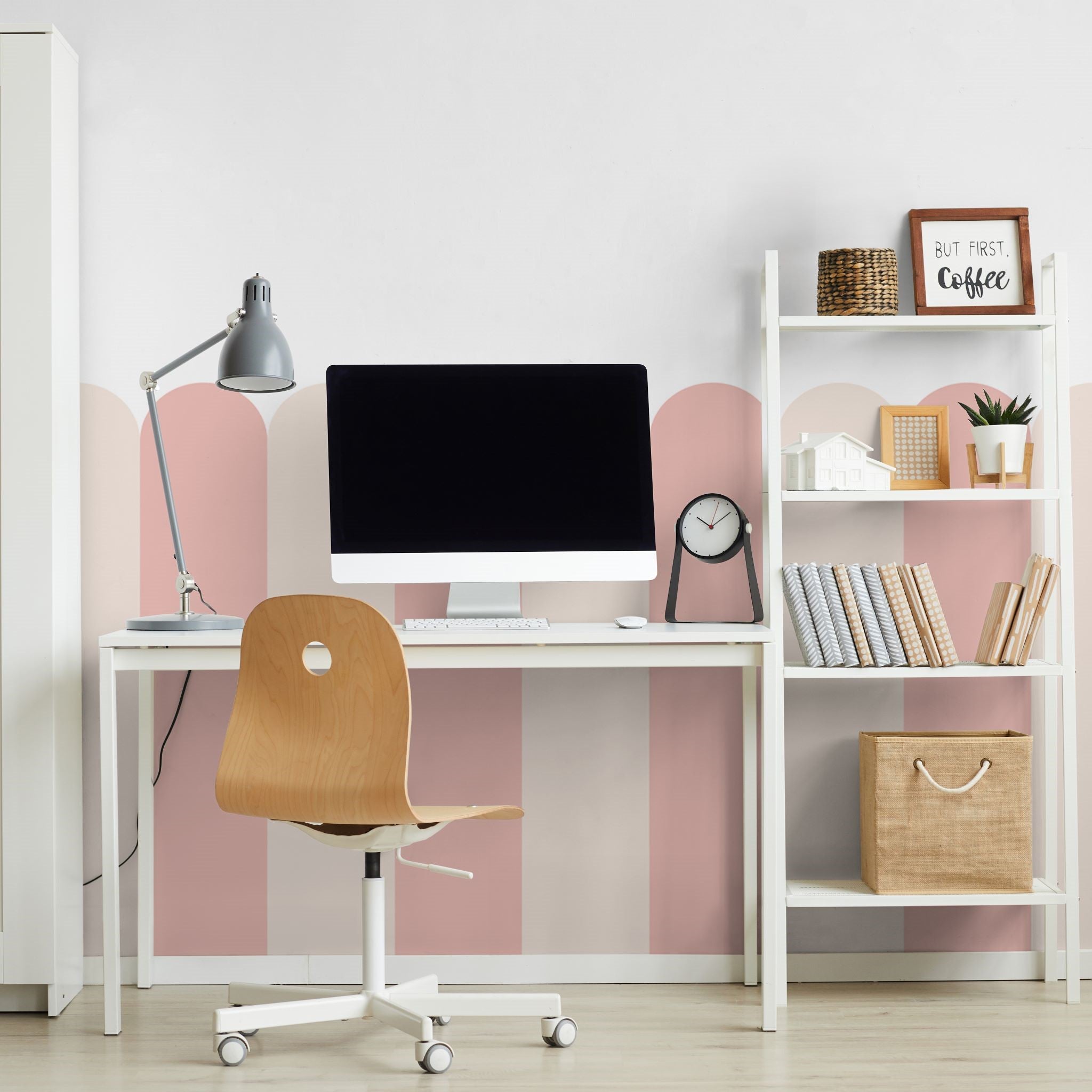 Playful Pickets (Pink) Wallpaper - 2 FT H X 15.8 FT W P&S