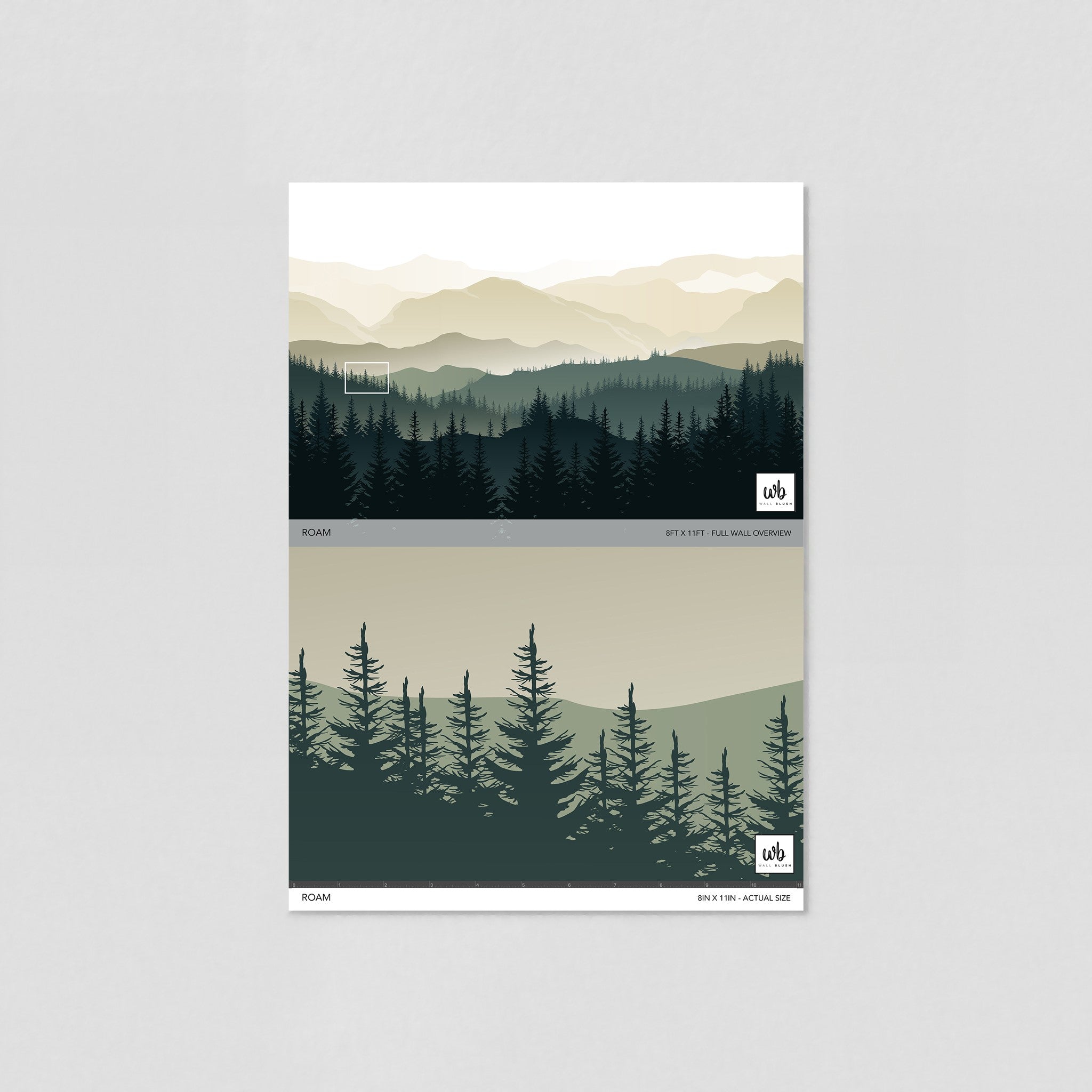 Roam Wallpaper - 12 FT H X 6 FT W Peel and Stick
