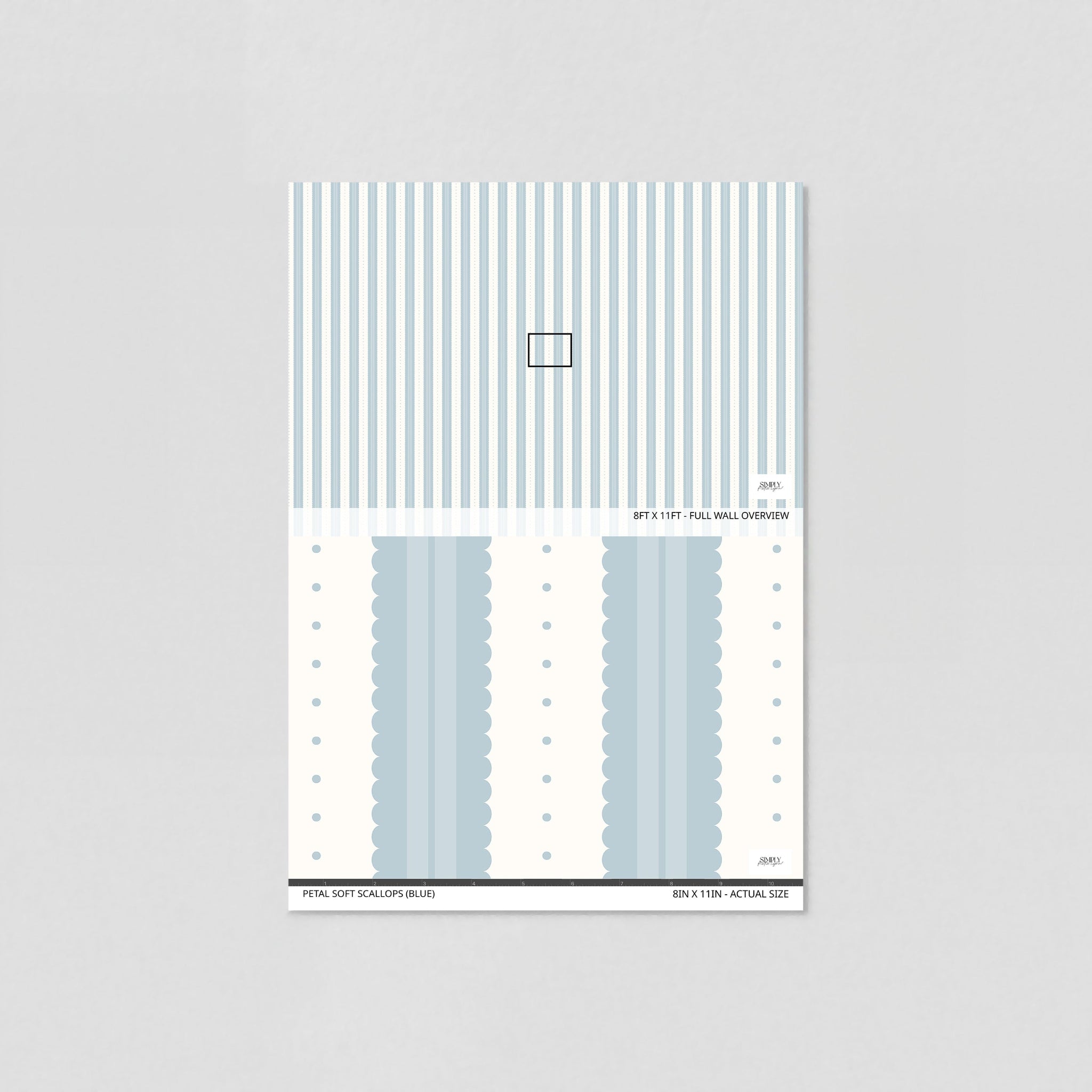 Petal Soft Scallops (Blue) Wallpaper