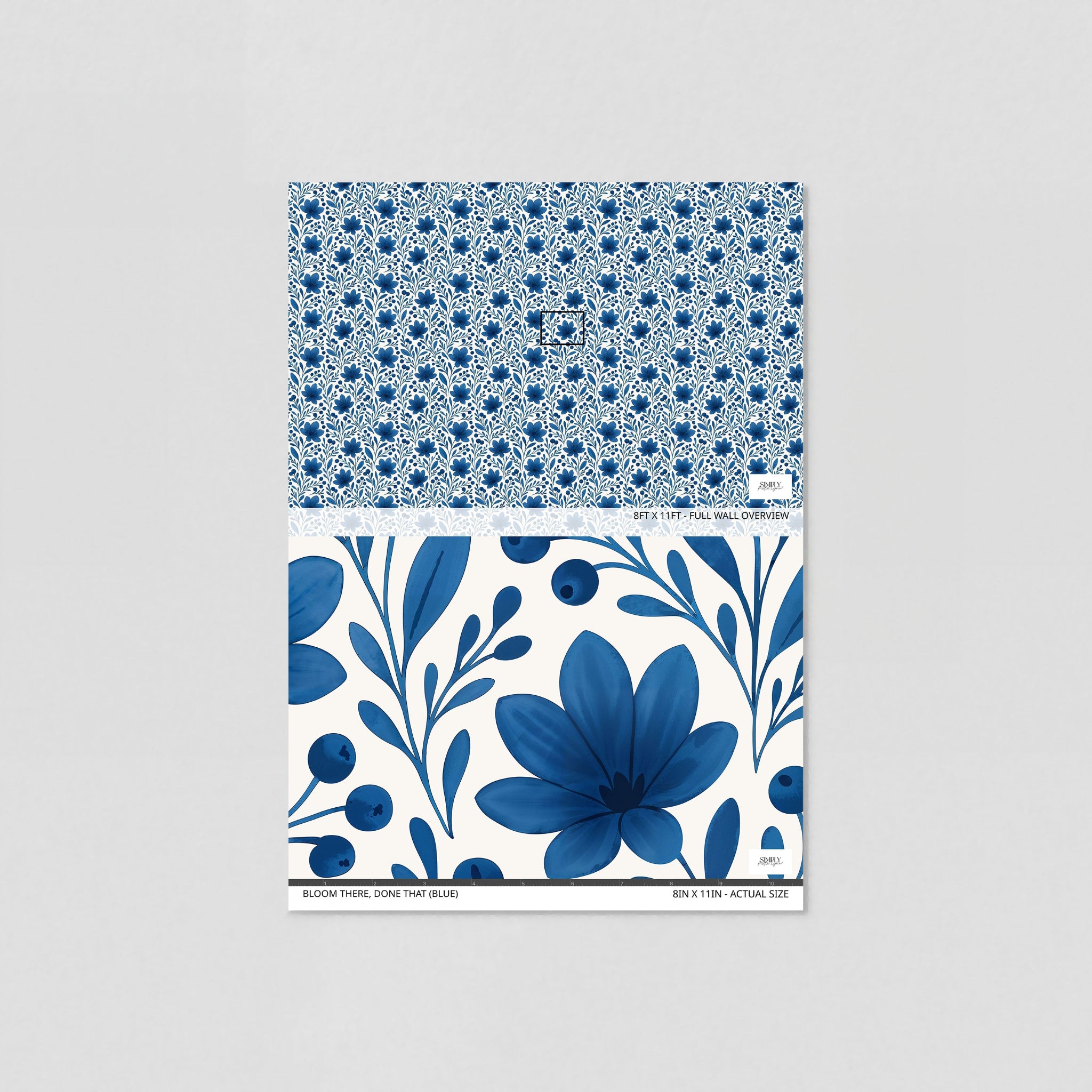 Bloom There, Done That (Blue) Wallpaper