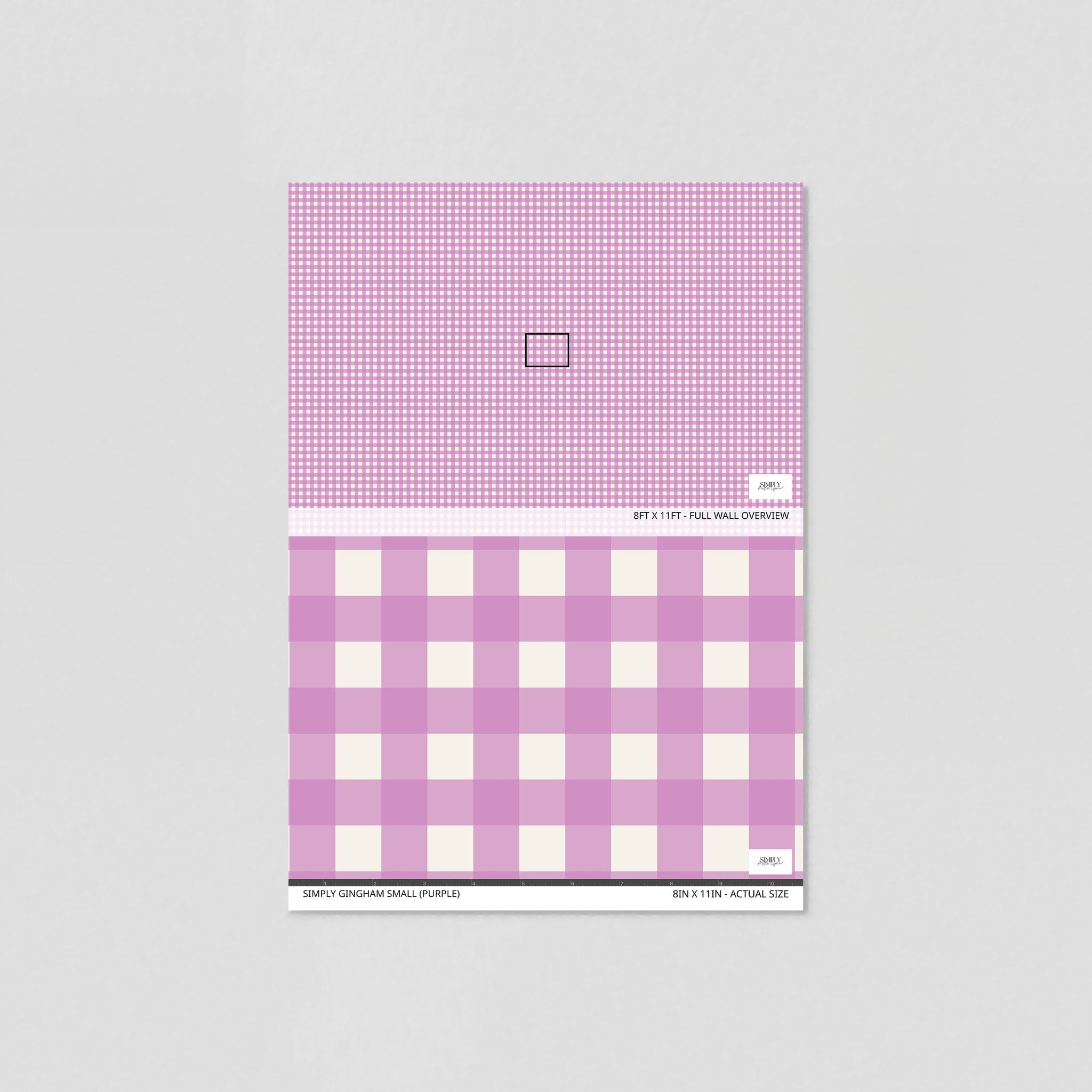 Simply Gingham Small (Purple) Wallpaper