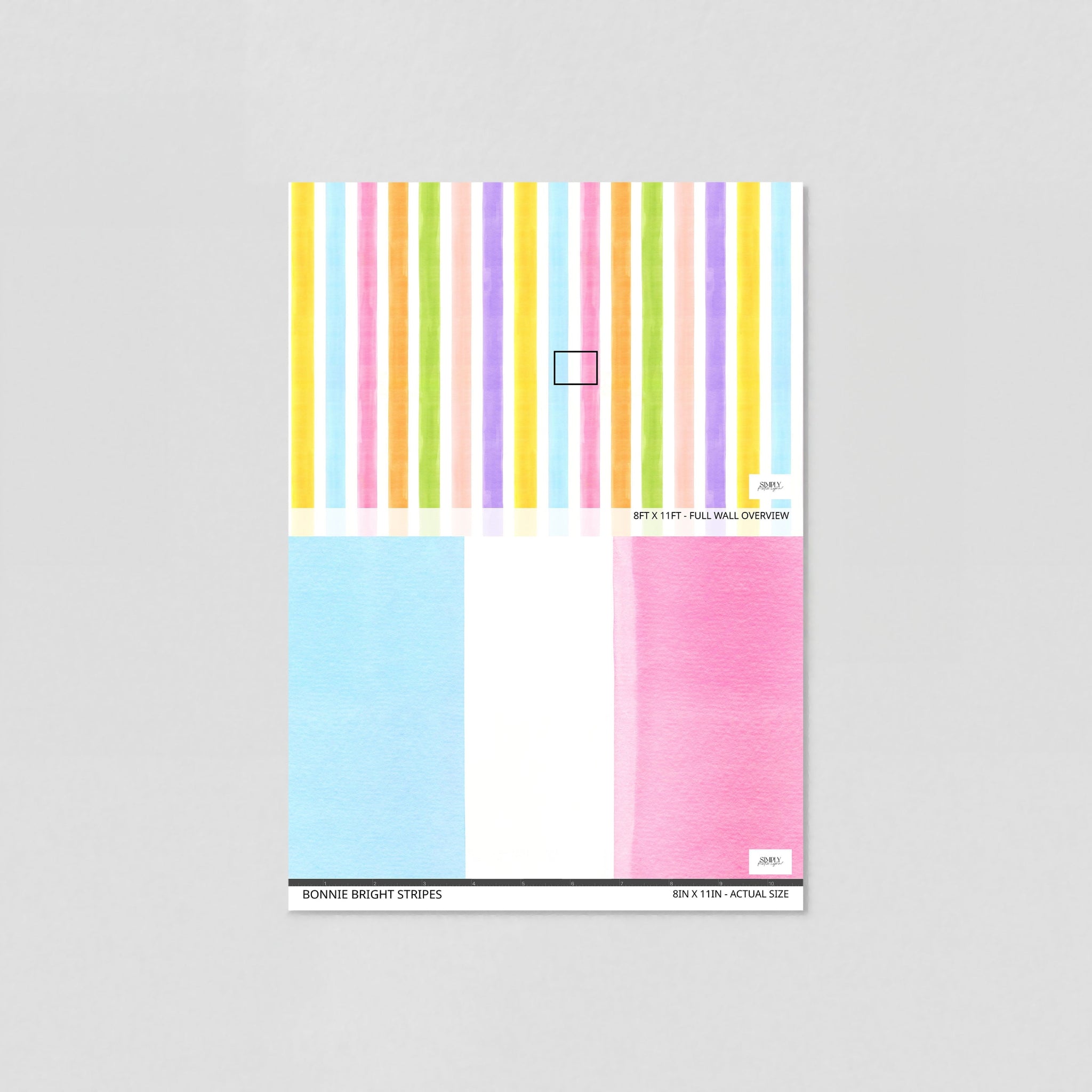Bonnie Bright Stripes Wallpaper