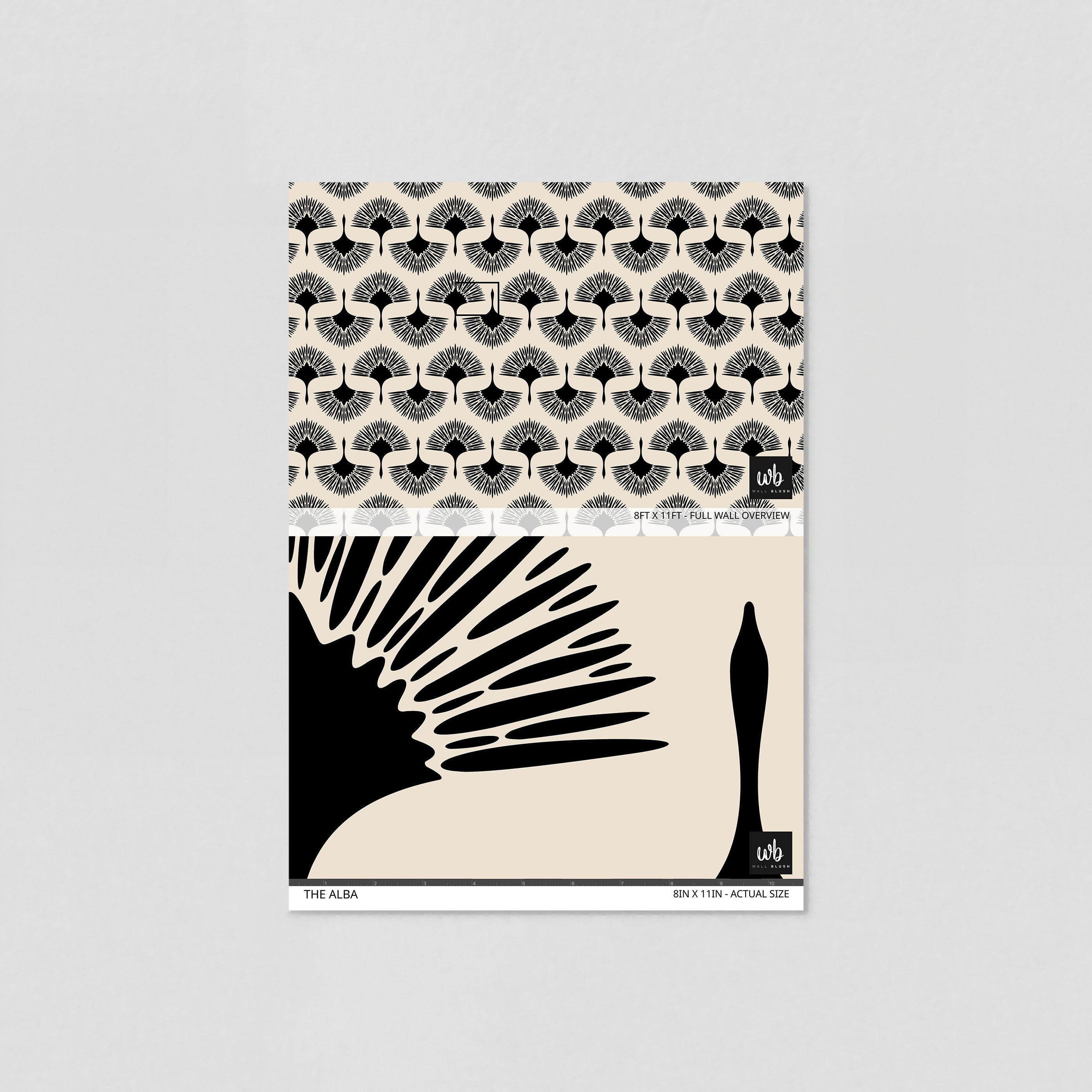 The Alba Wallpaper - 8 FT H X 7.9 FT W LUXE