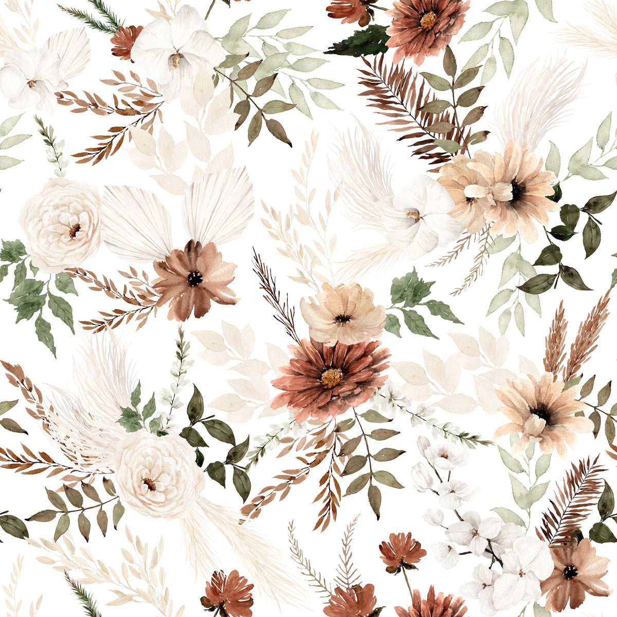 Ana (White) Wallpaper - 6 FT H X 11 FT W Peel and Stick