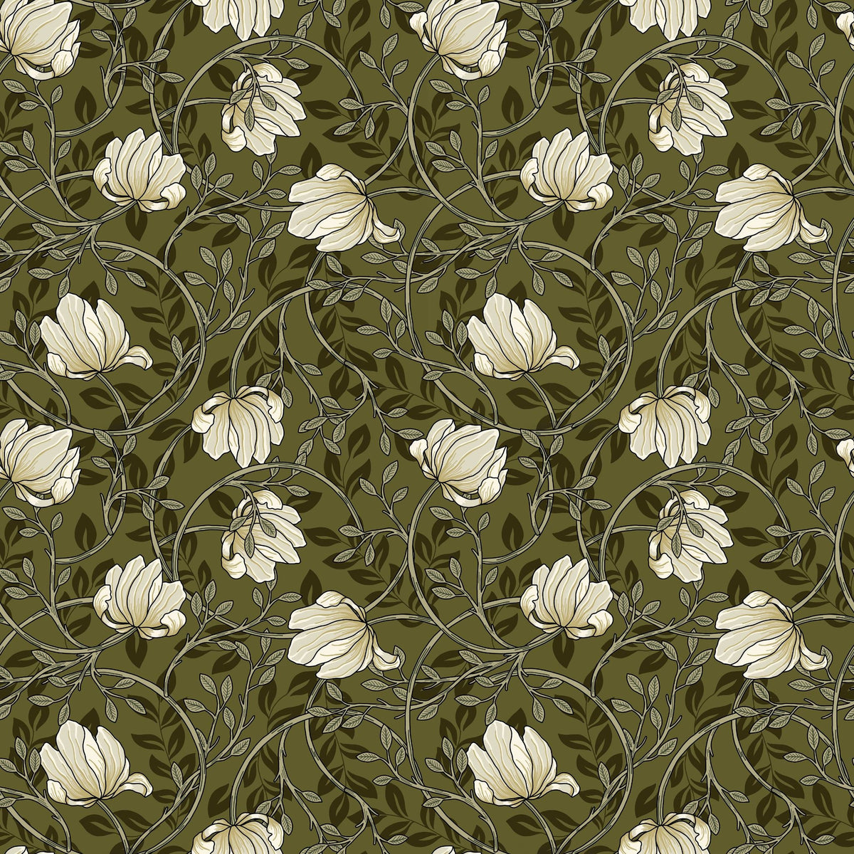 Ever Eden (Green) Wallpaper - 10 FT H X 10 FT W Luxe Peel and Stick