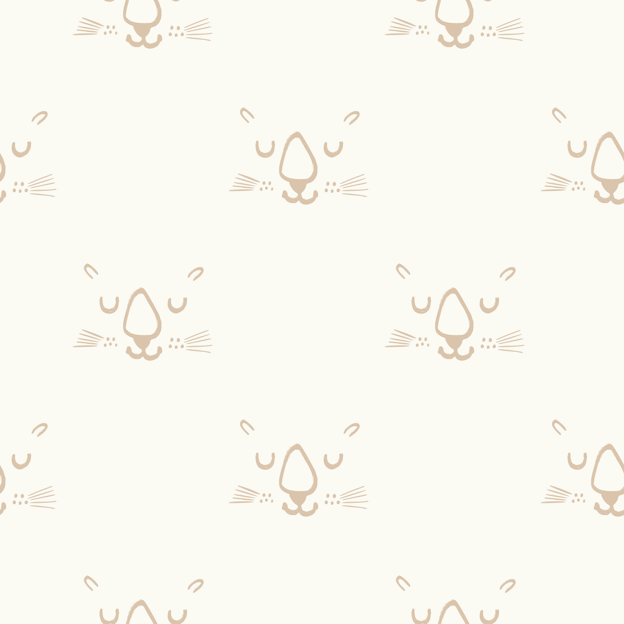 "Whiskers Wallpaper by Wall Blush in a modern nursery room, with a focus on the playful pattern."