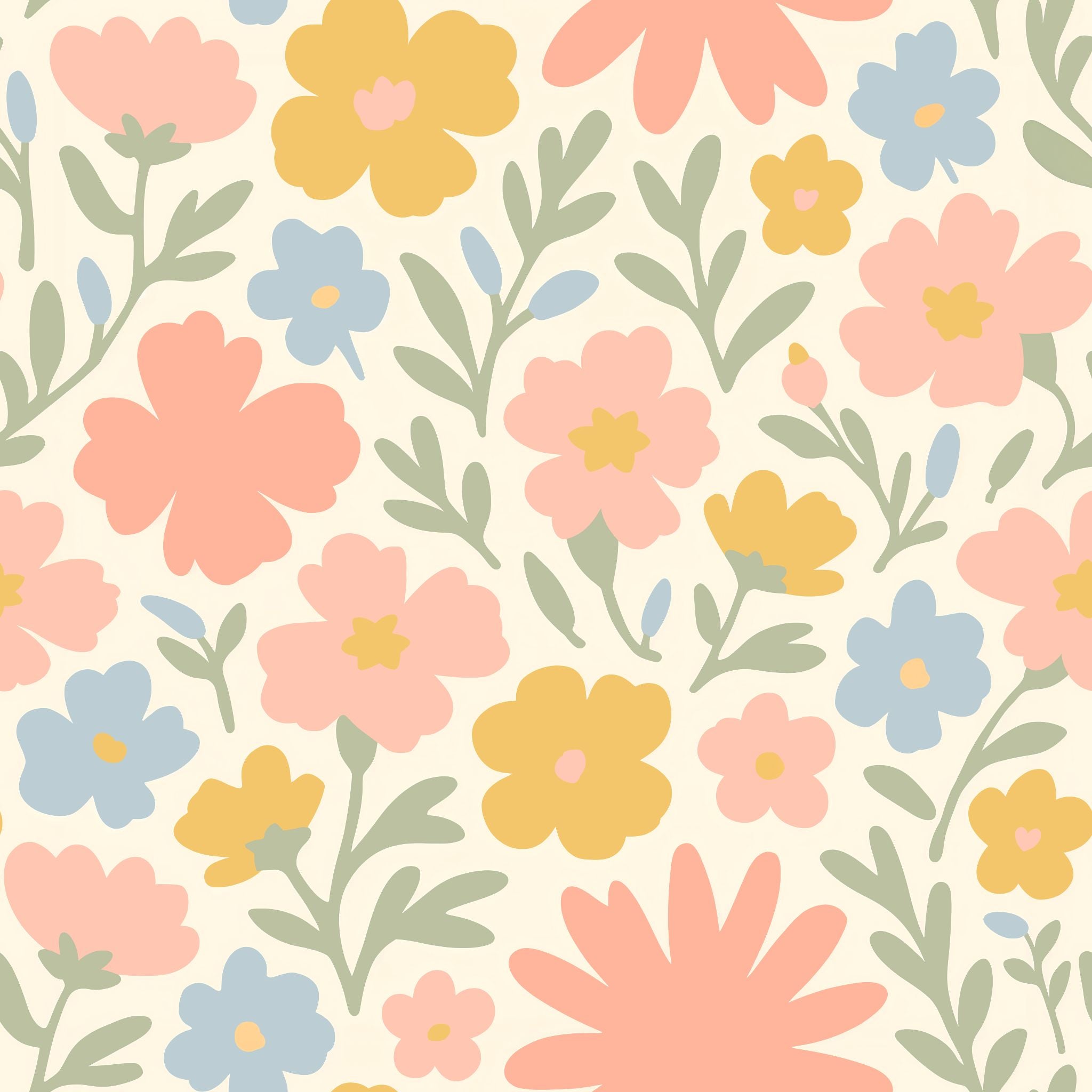 Pastel Meadow (Large) Wallpaper