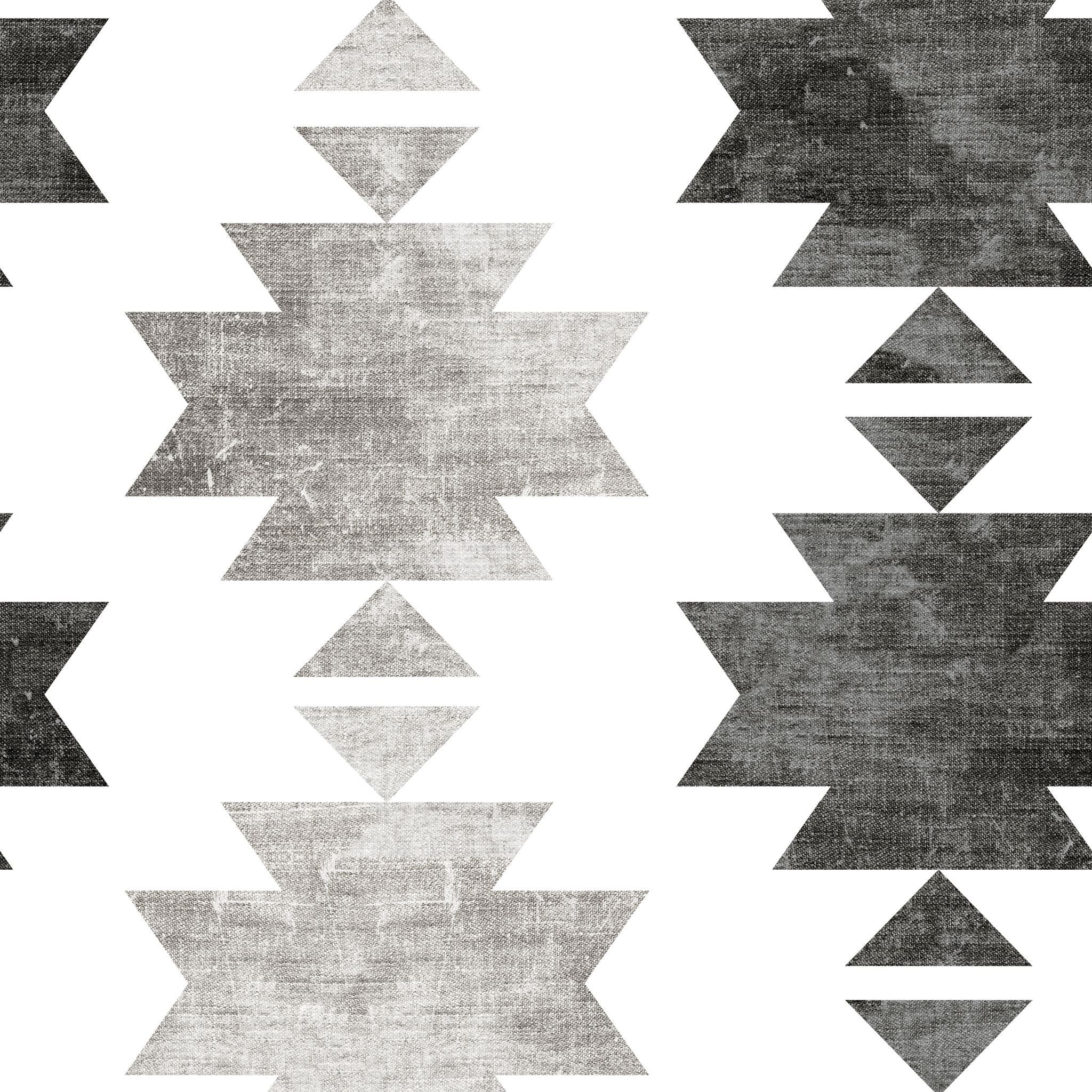 "Stevie Wallpaper by Wall Blush in a modern style bedroom, showcasing bold geometric patterns as the main focus."