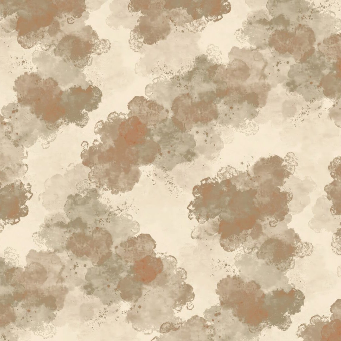 Warm taupe watercolor abstract wallpaper with muted brown and grey tones