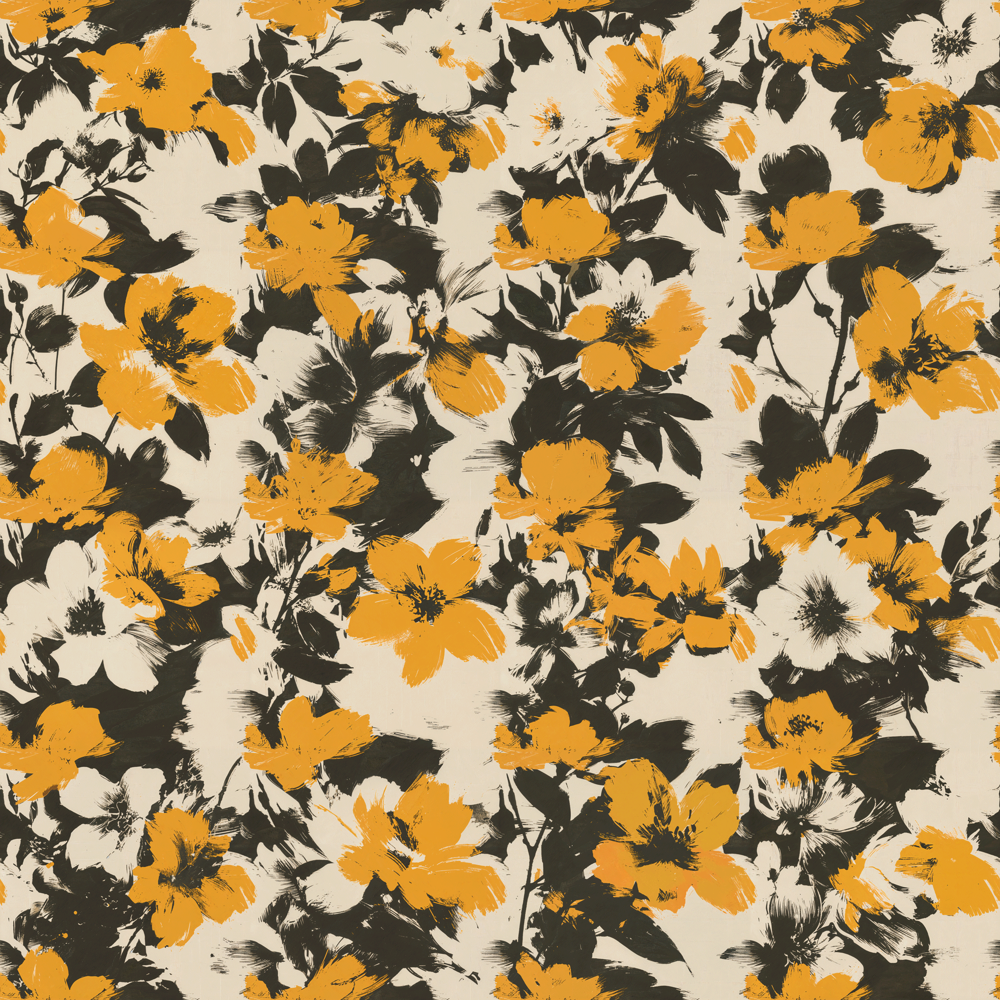 Golden Blooms Wallpaper