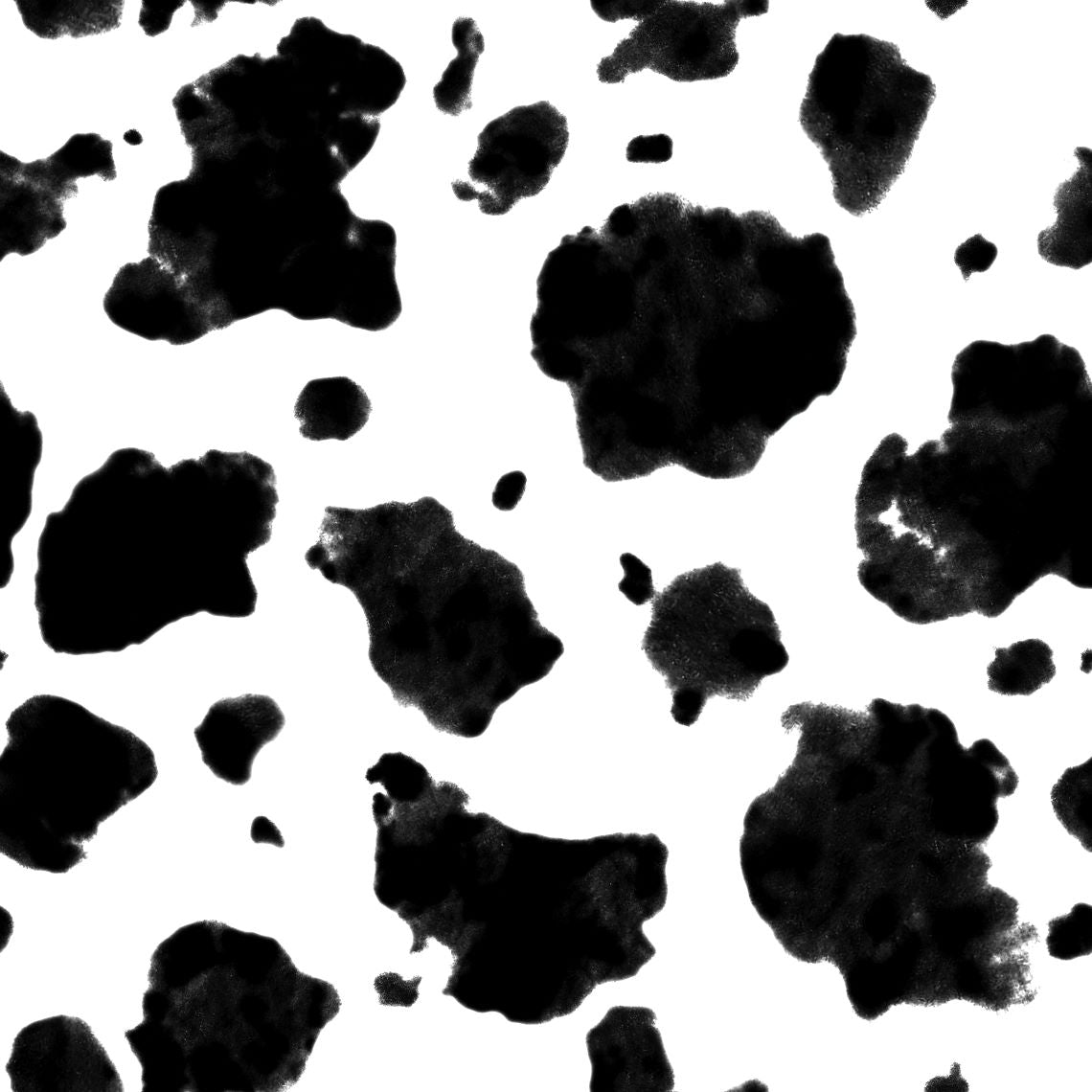 Alt text: "Greta Wallpaper by Wall Blush in stylish modern living room, showcasing bold black and white cow print design."