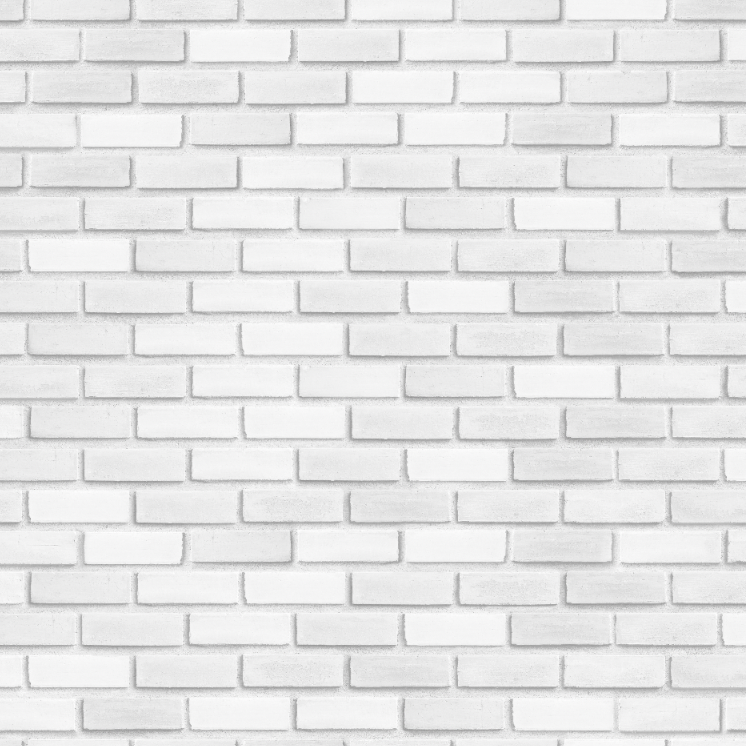 Bella Brick (White) Wallpaper by Wall Blush in a modern styled living room with brick pattern focus.