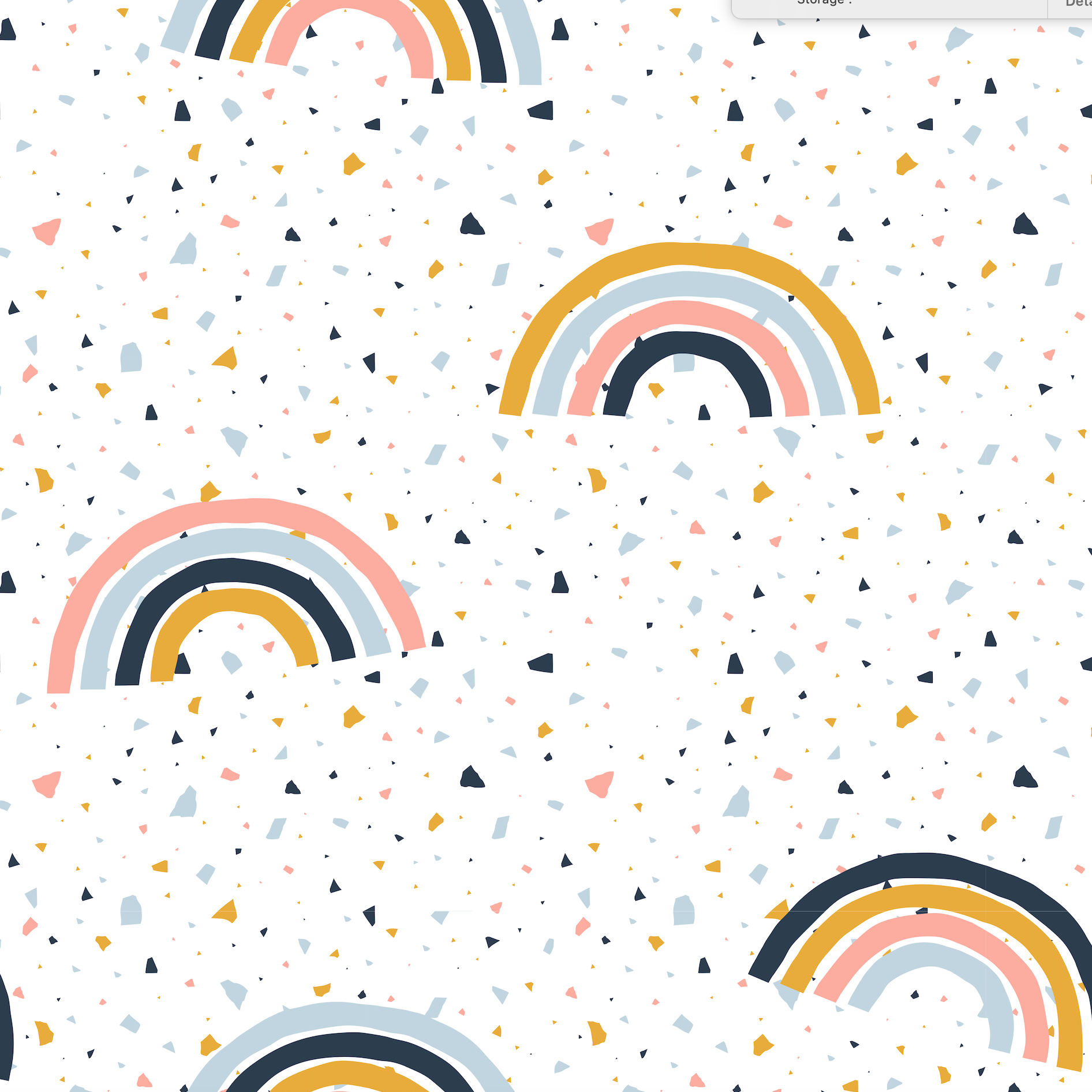 Colorful Funfetti Wallpaper by Wall Blush in a children's room, vivid rainbow patterns with playful accents.