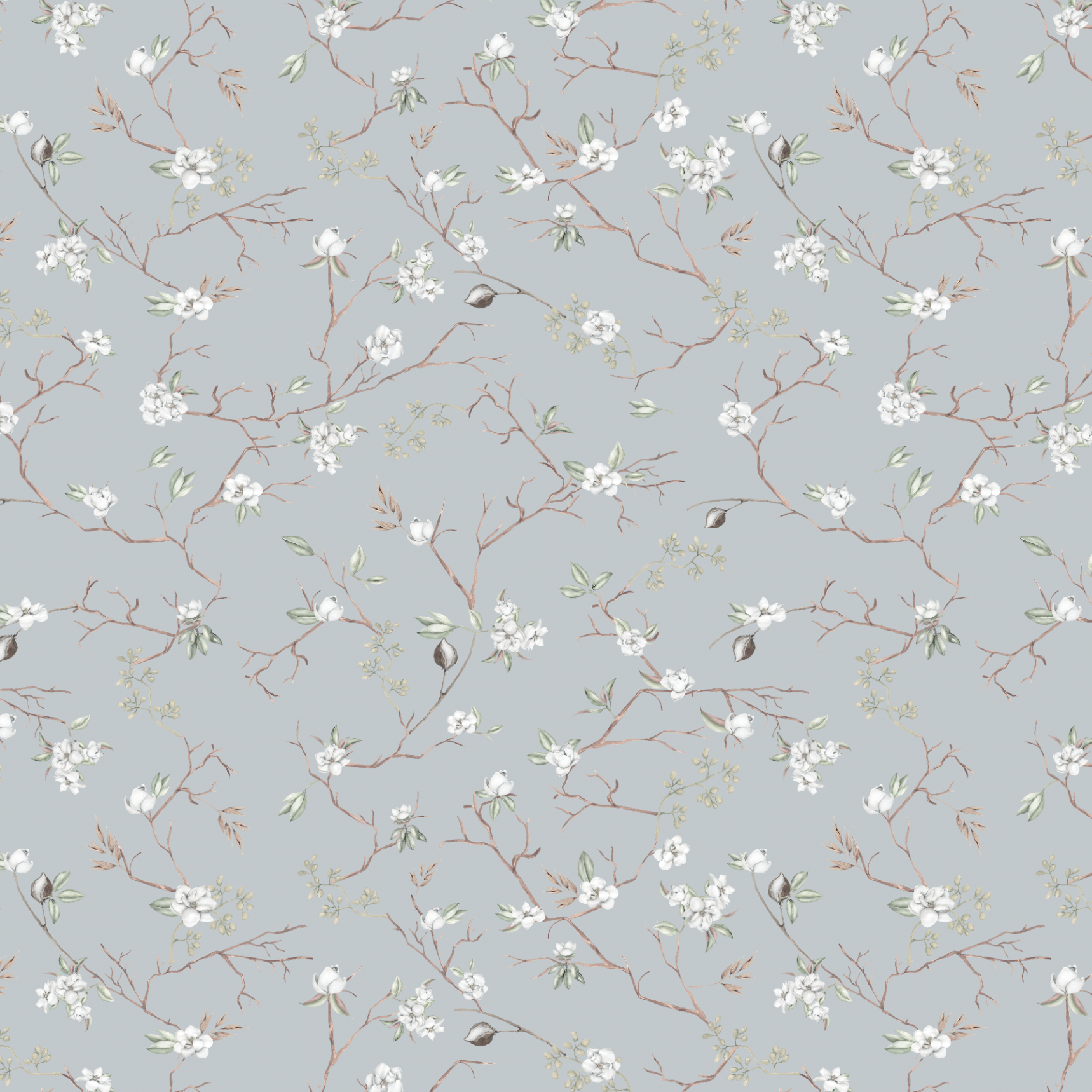 Versailles Wallpaper from Wall Blush featuring floral pattern in a living room setup, emphasizing elegant wall decor.