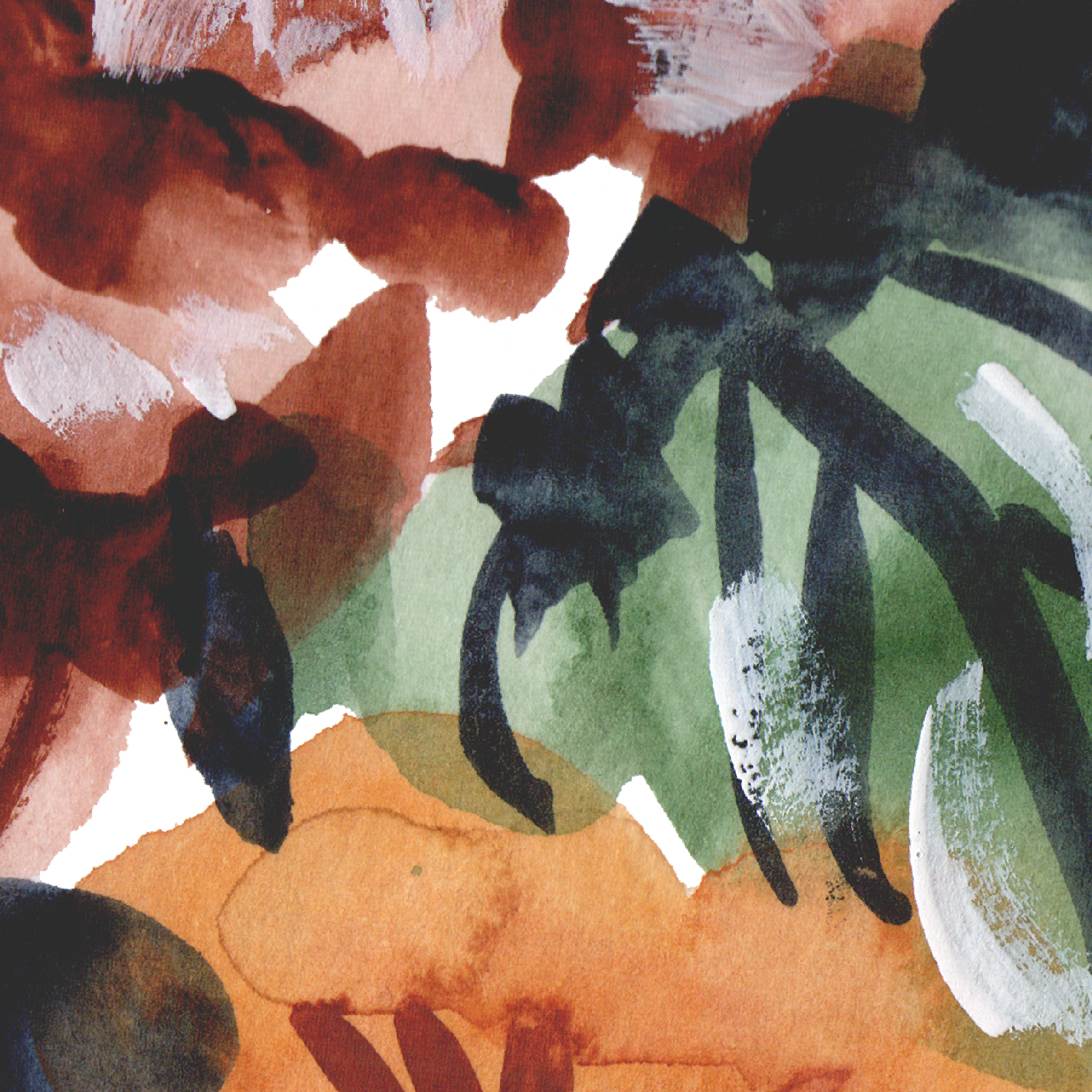 Harper Wallpaper from The Ania Zwara Line, abstract design focused in a modern living room setting.