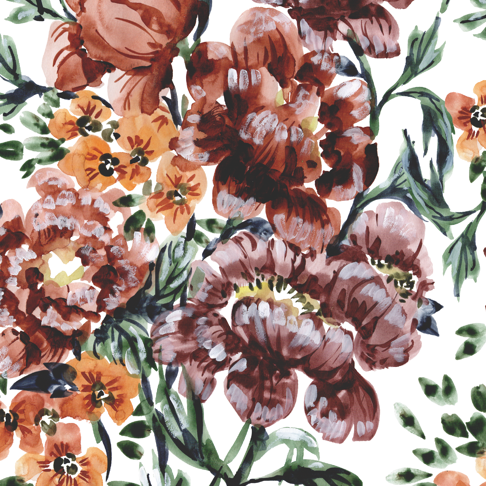 Harper Wallpaper from The Ania Zwara Line featuring a floral design in a living room setting, focused on wall decor.