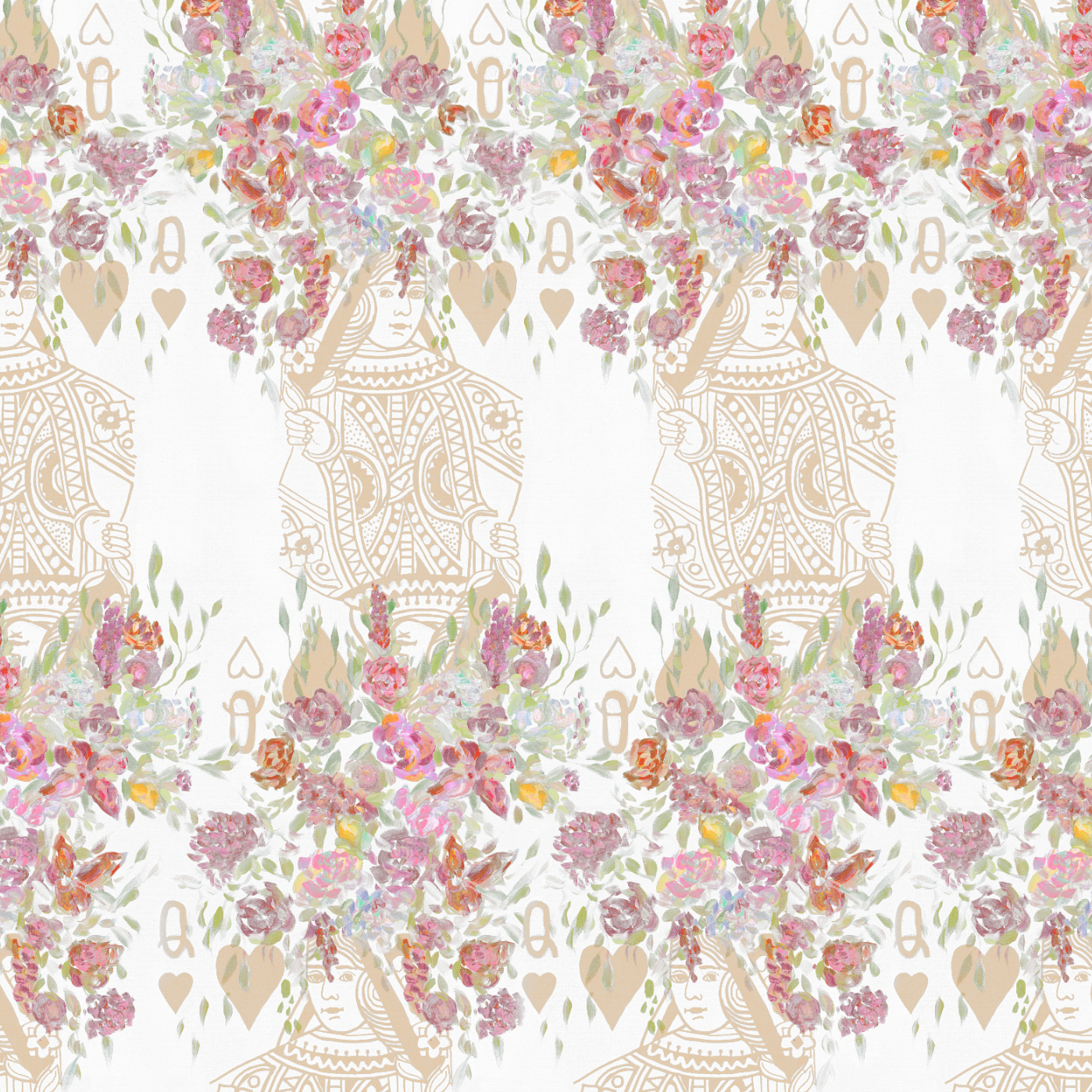 Dynasty Wallpaper from The Katie Small Line featuring a floral pattern in a home setting.