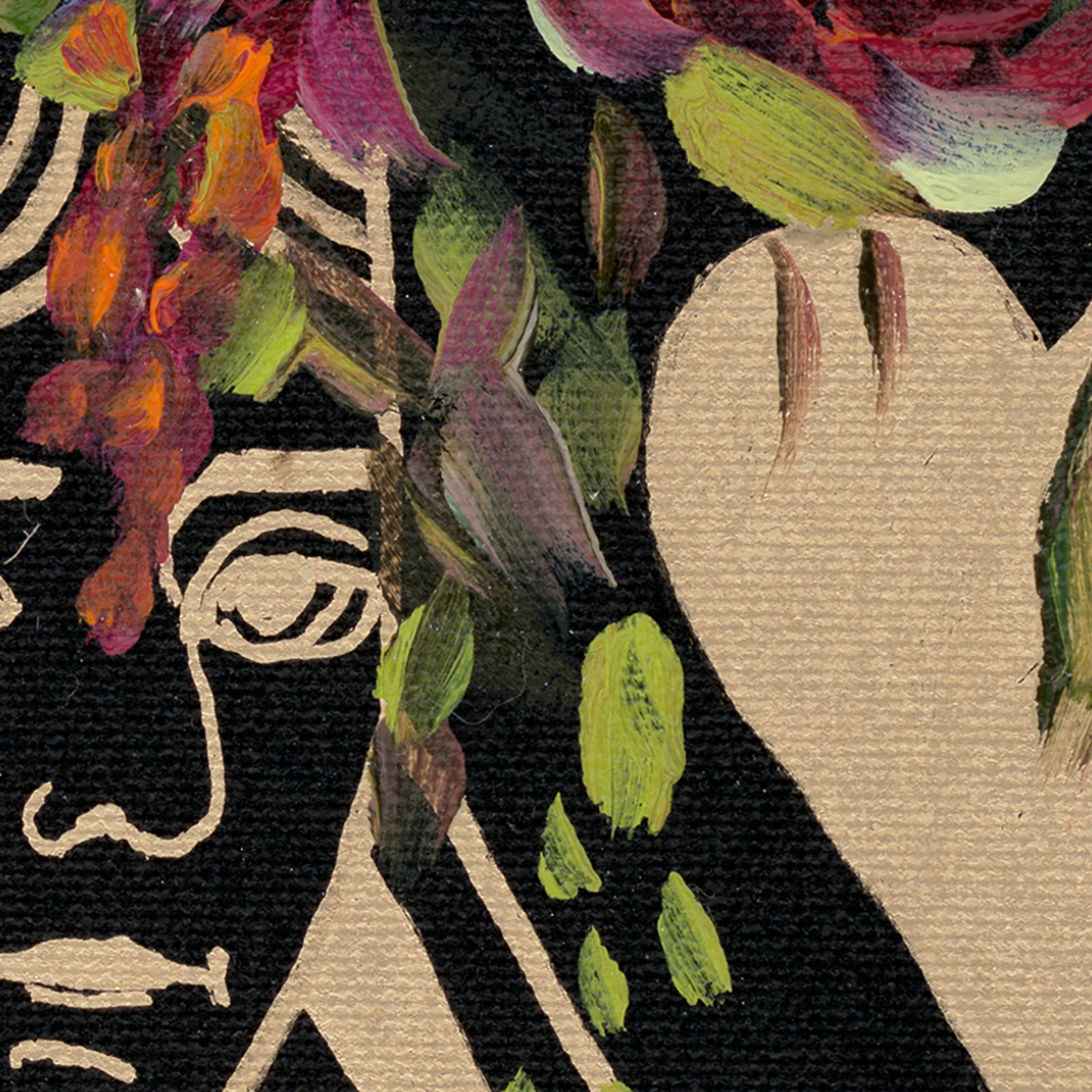 Solitaire Wallpaper by The Katie Small Line featuring artistic floral design for a modern living room focus.