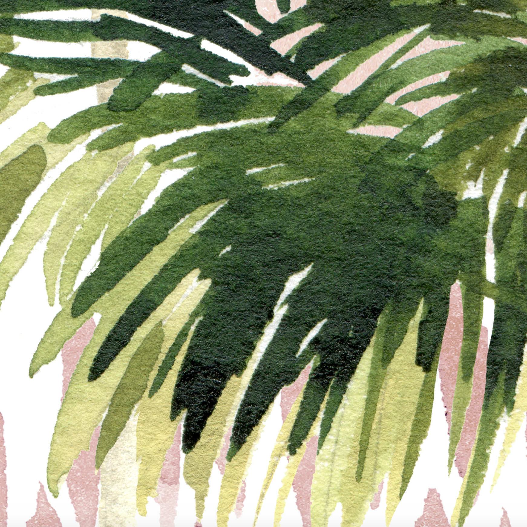 Paradise Wallpaper by The Clements Crew Line, tropical motif for a vibrant living room focal wall.