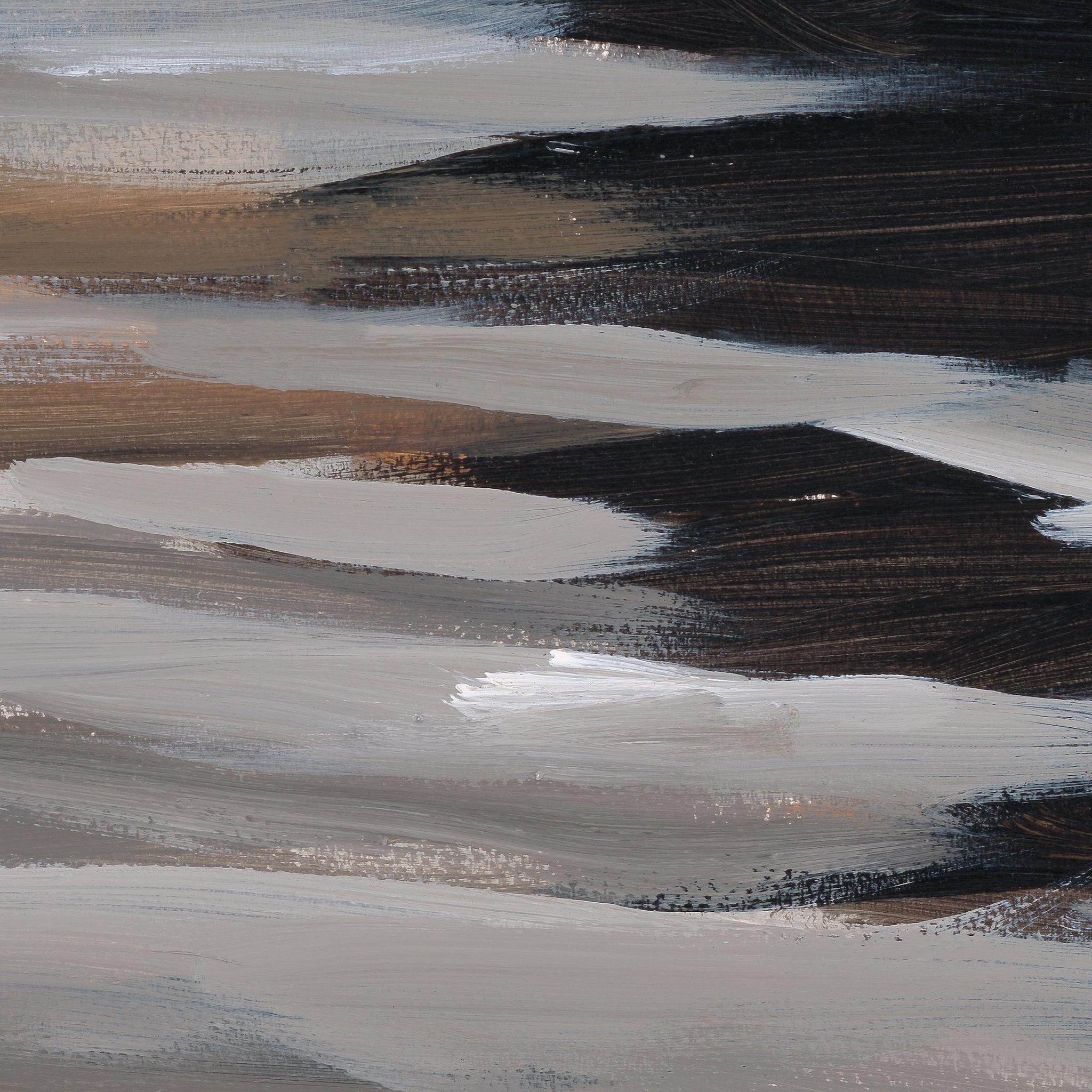 Modern abstract Solitude Wallpaper by The David Brazier Line in a stylish living room setting.