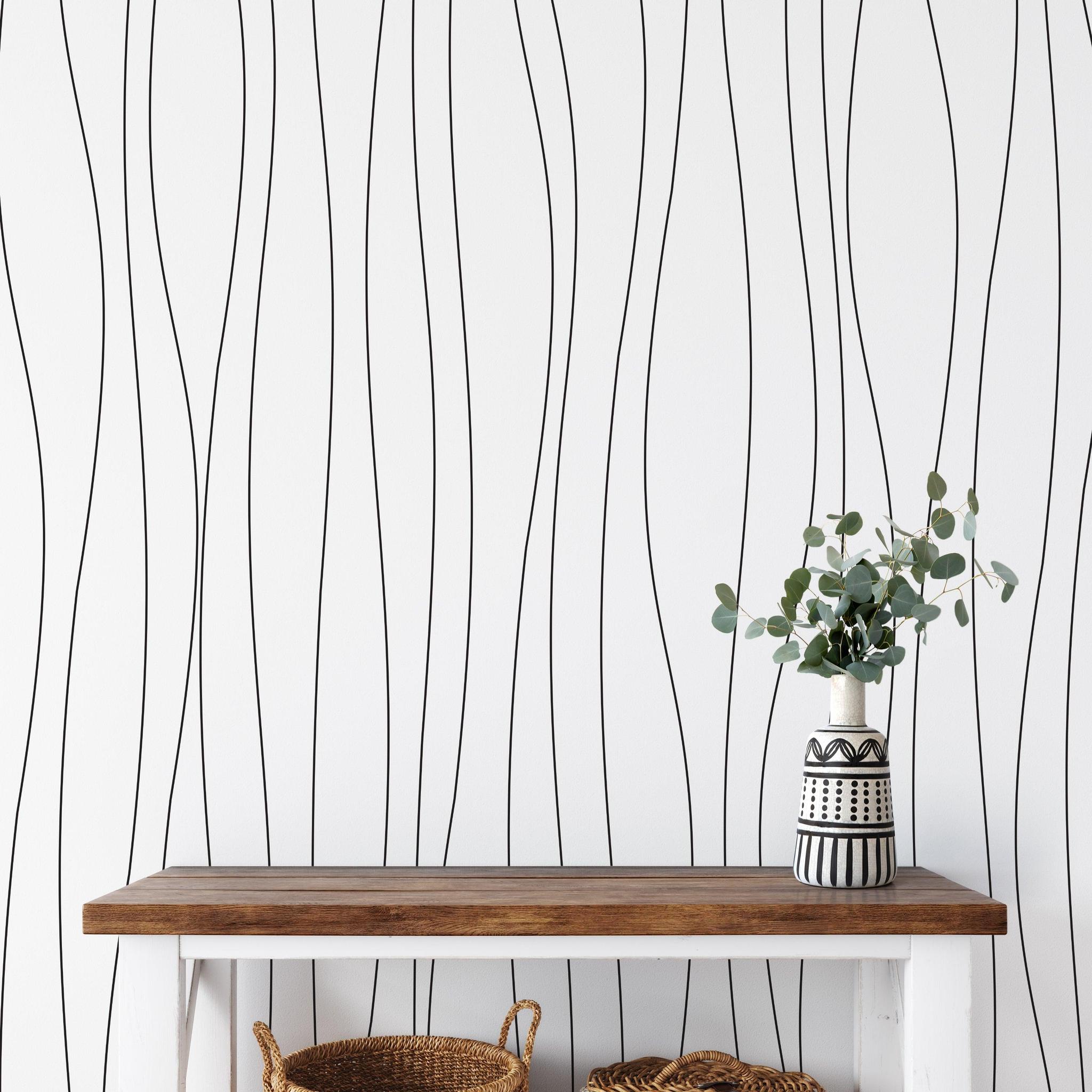 Wall Blush's High Glades Wallpaper in a stylish hallway, accentuating the wall decor focus.