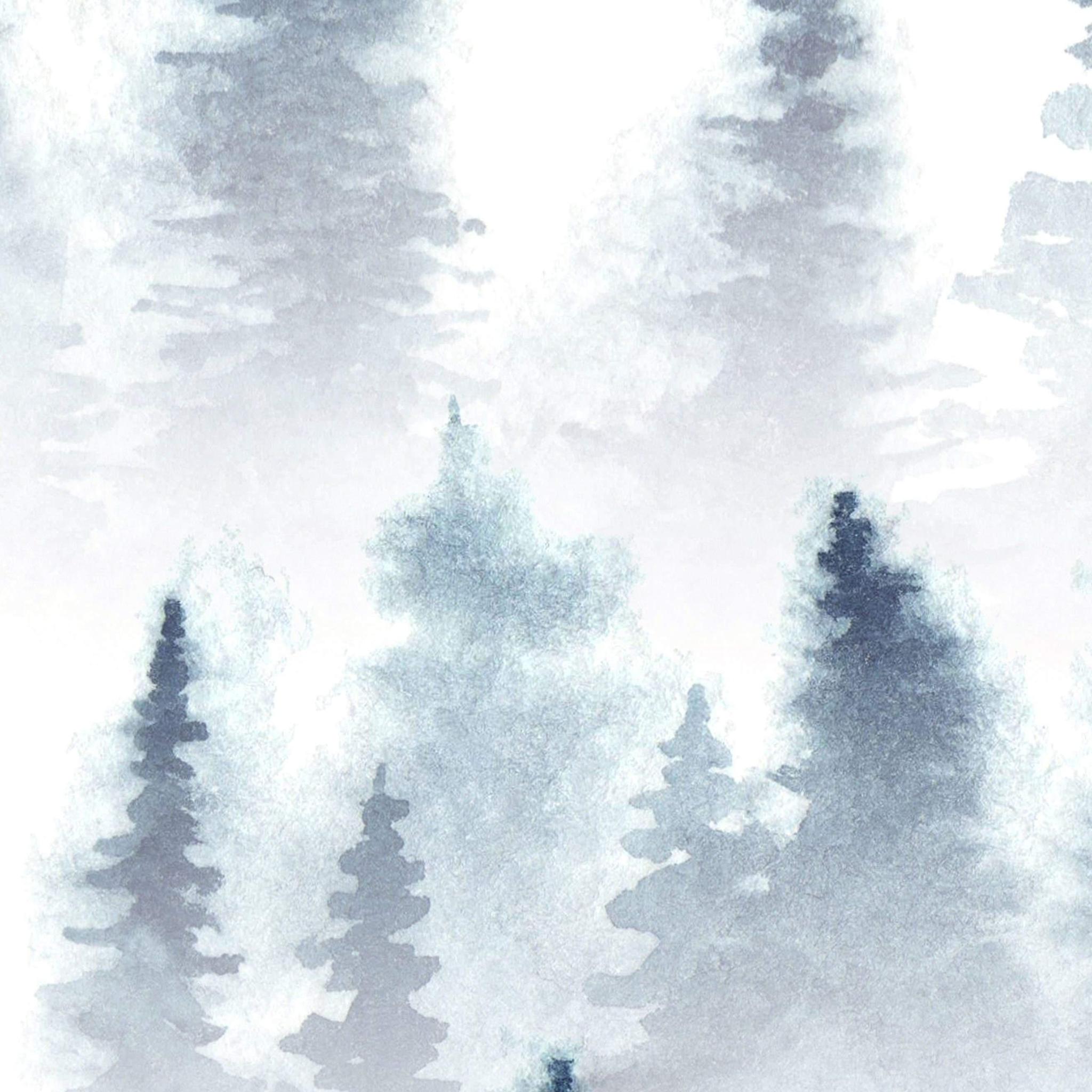 Wanderer Wallpaper by Wall Blush in contemporary style, featuring abstract forest design focused as room's main aesthetic.