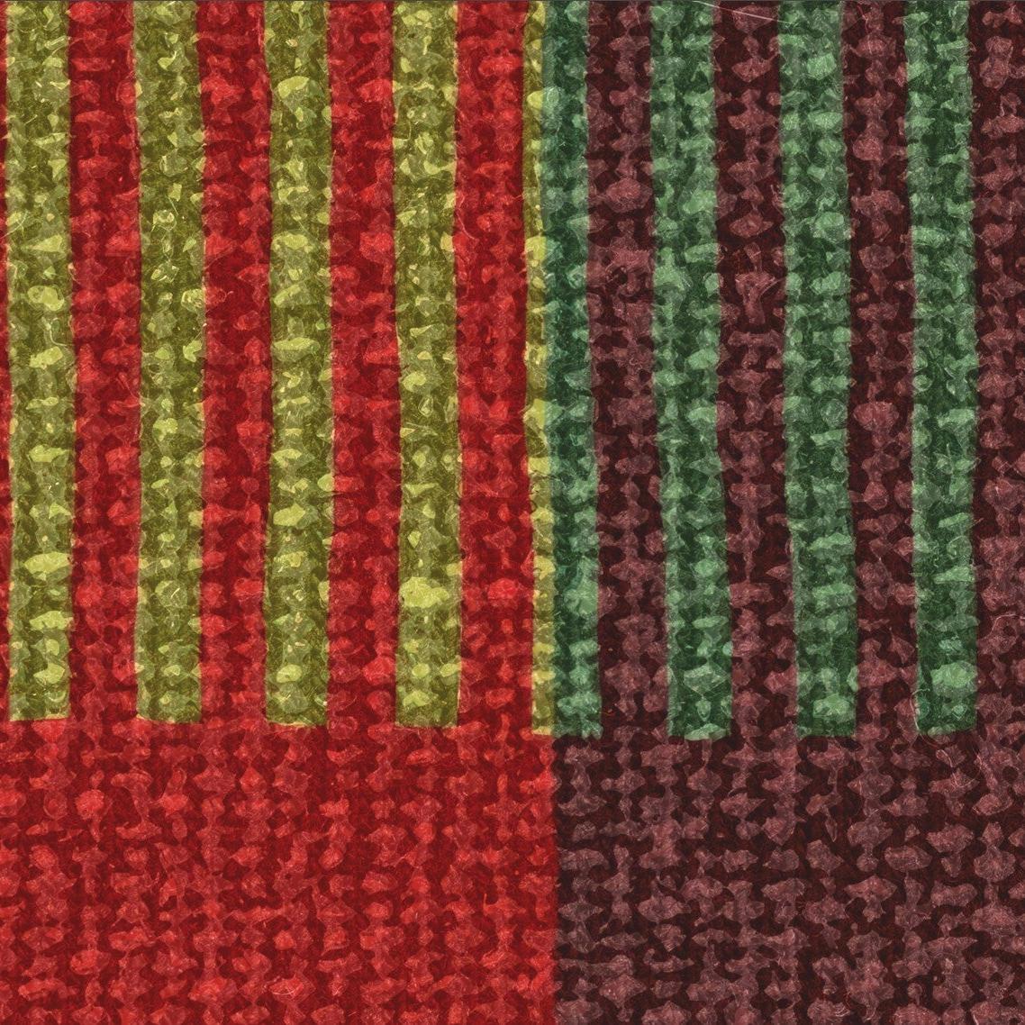 Chelsea Wallpaper by Wall Blush SG02 featuring vibrant stripes in a modern living room setting with wallpaper focus.