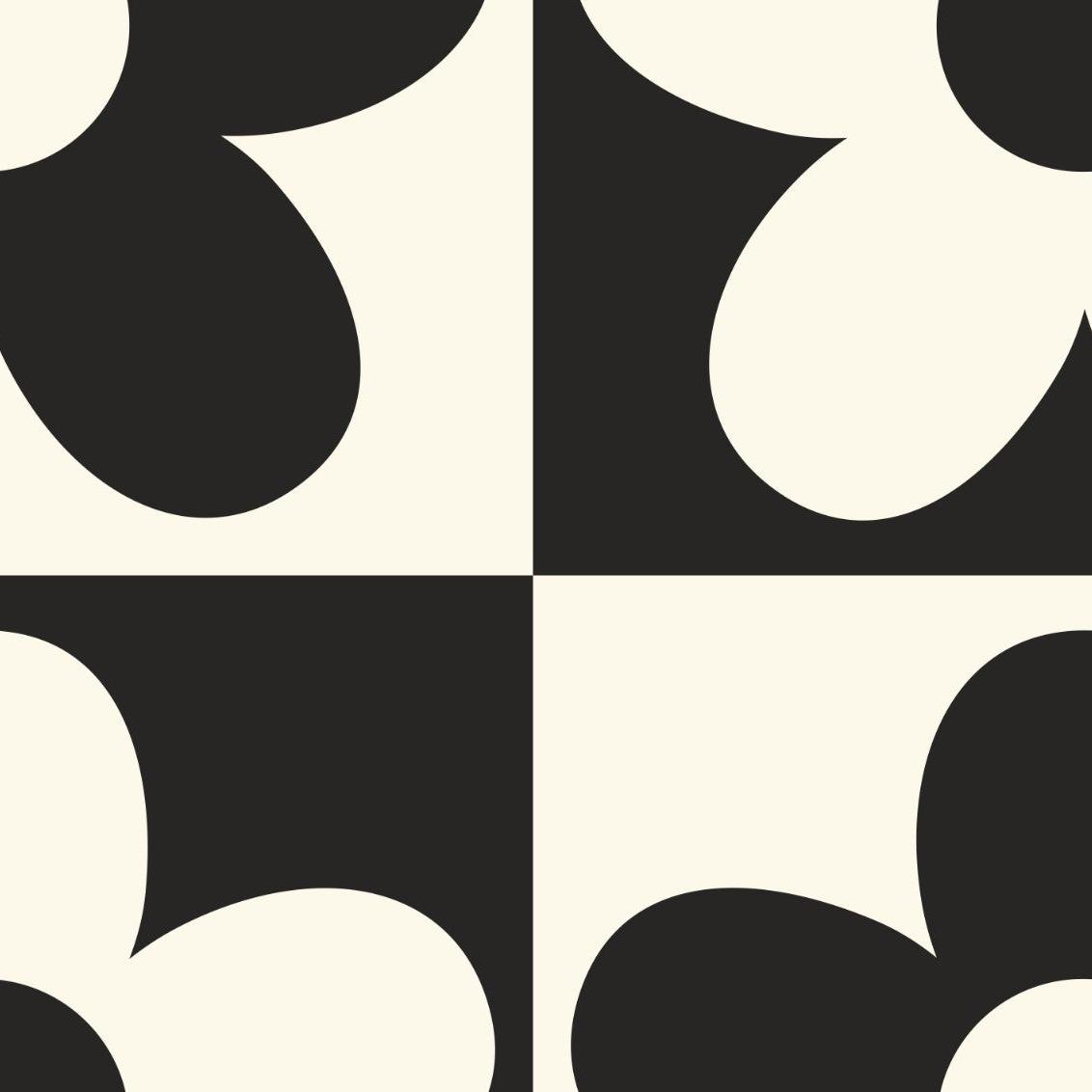 Lizzie Wallpaper by Wall Blush SG02 in a modern styled room, bold geometric pattern focus.