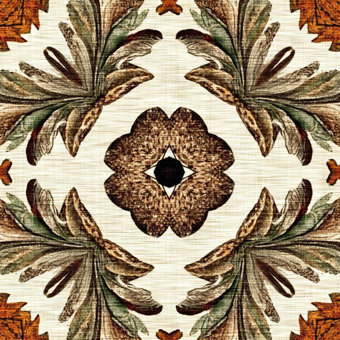 Maple Wallpaper by Wall Blush SG02 installed in modern living room, enhancing wall with elegant botanical design.