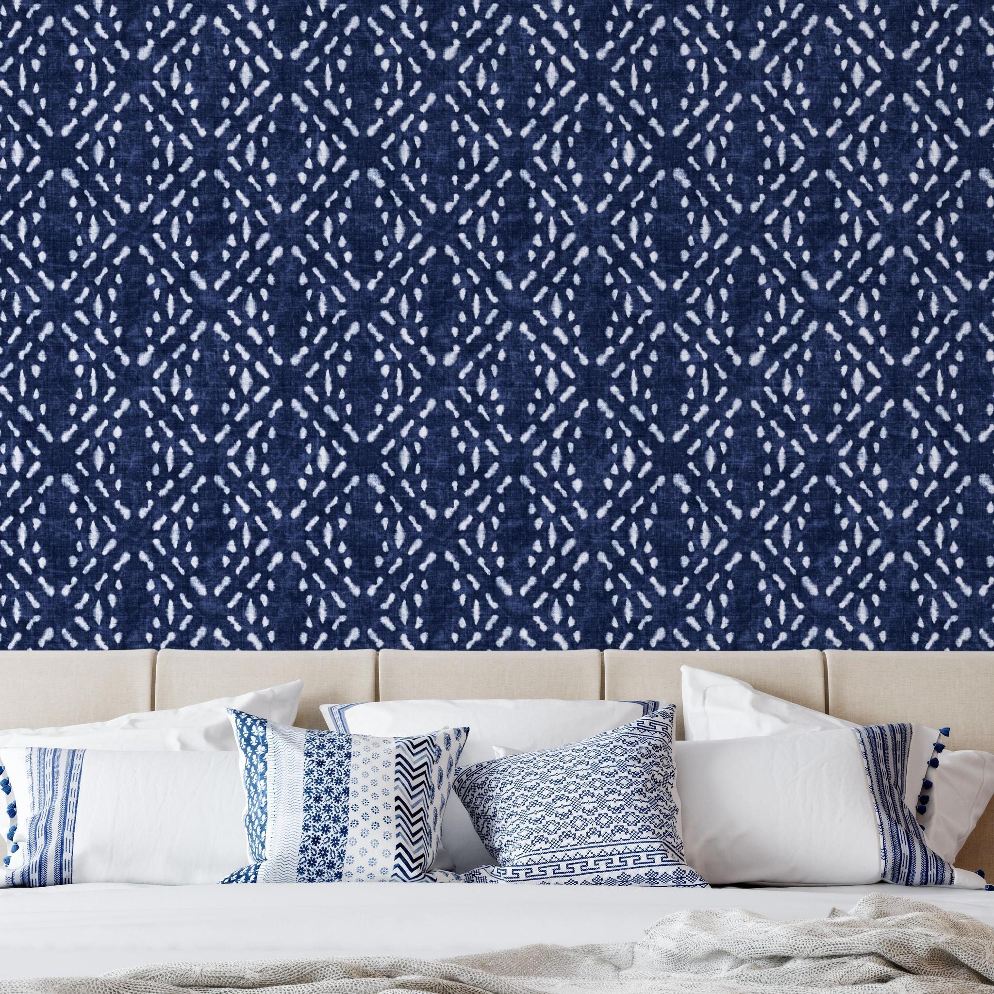 Chic Winslet Wallpaper by Wall Blush SG02 in Stylish Bedroom with Coordinated Decor