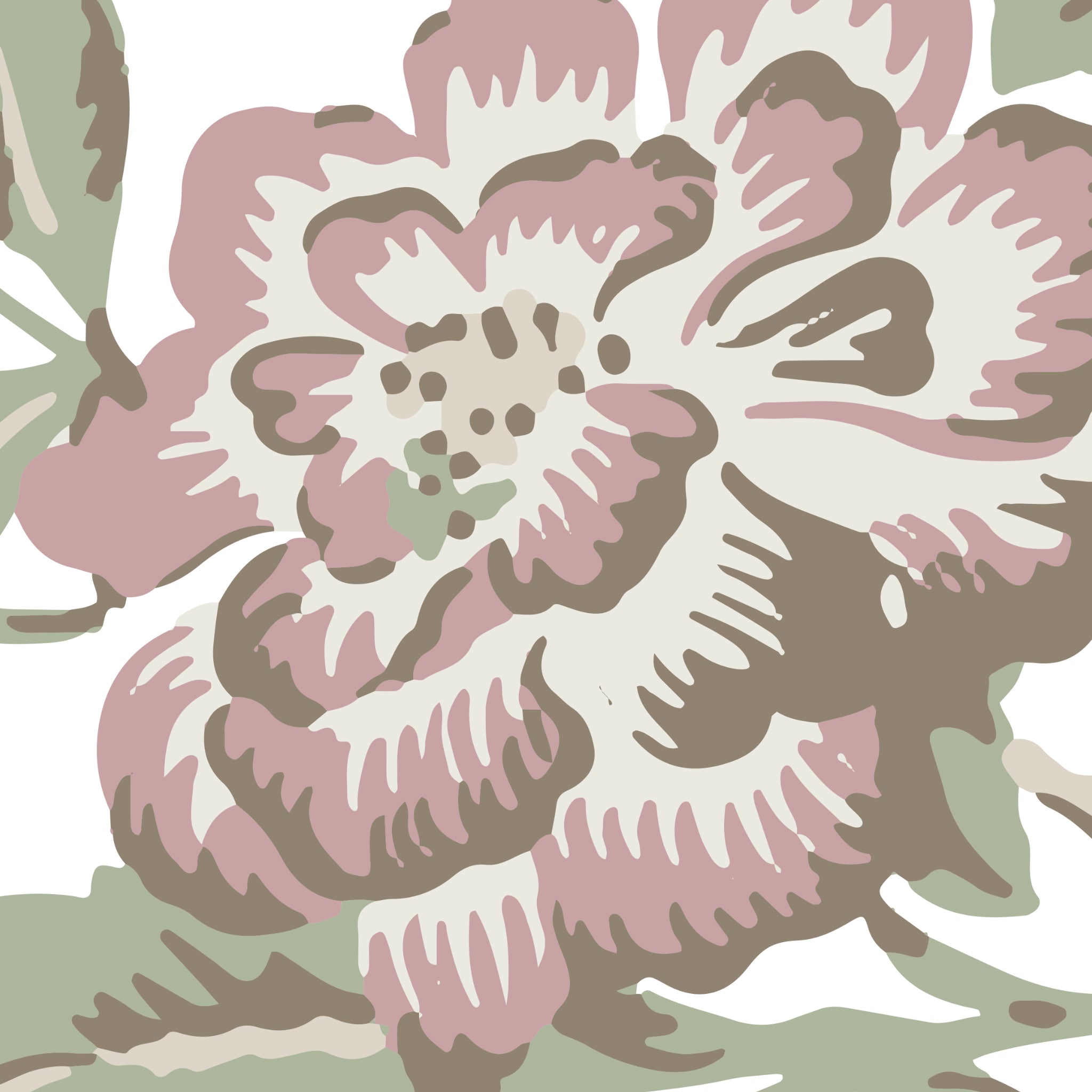 "Wall Blush's Hera (Pink) Wallpaper featured in modern living room setting, showcasing elegant floral design."
(118 characters)