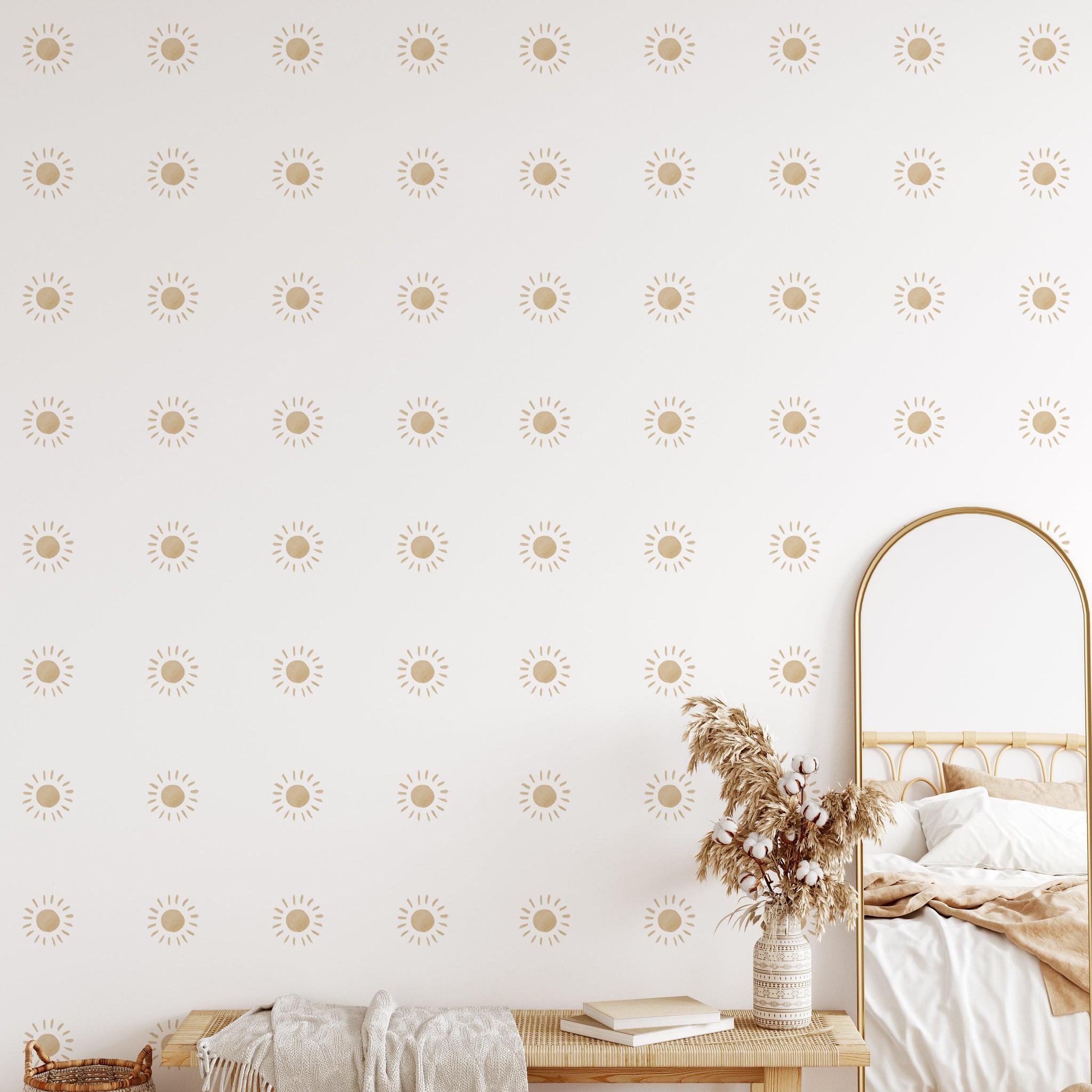 Dawn Wallpaper by Wall Blush SG02 featured in a cozy, styled bedroom showcasing the wall design.