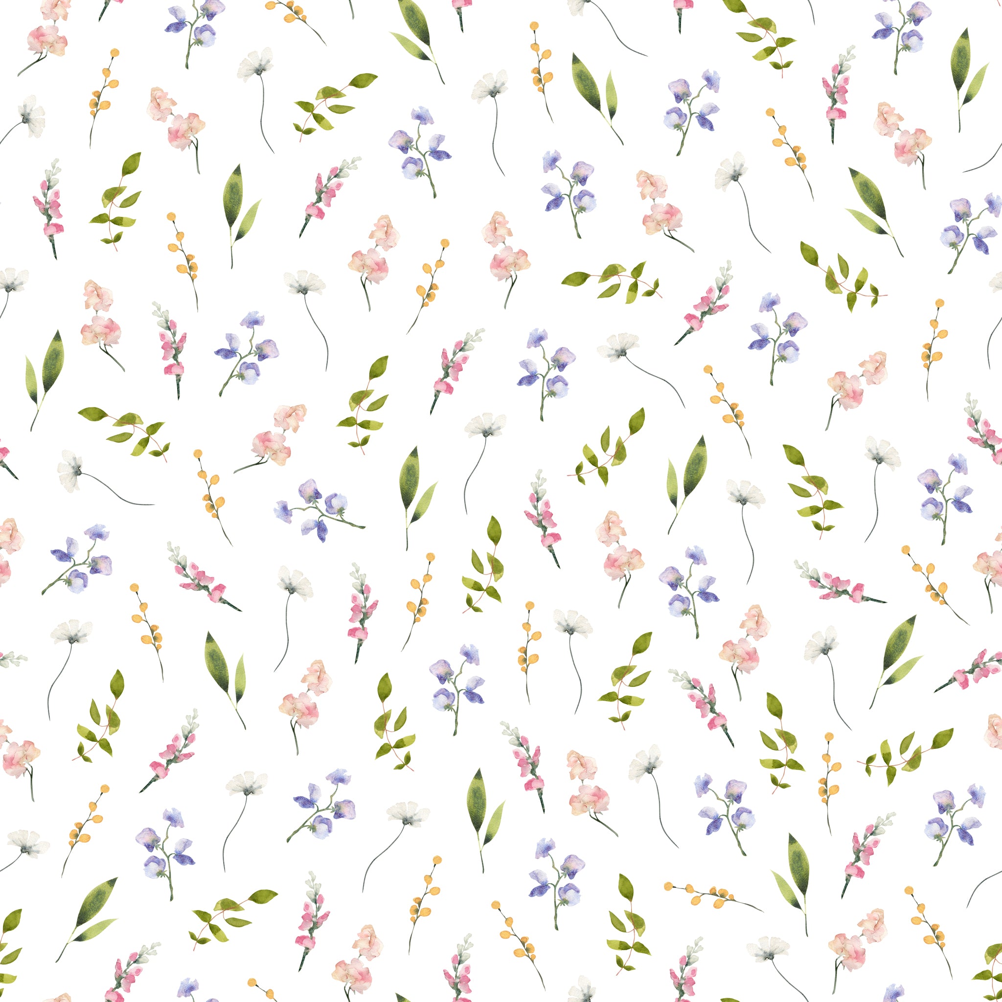 "Bliss Wallpaper pattern by Wall Blush with floral design, ideal for living room wall decor focus."
