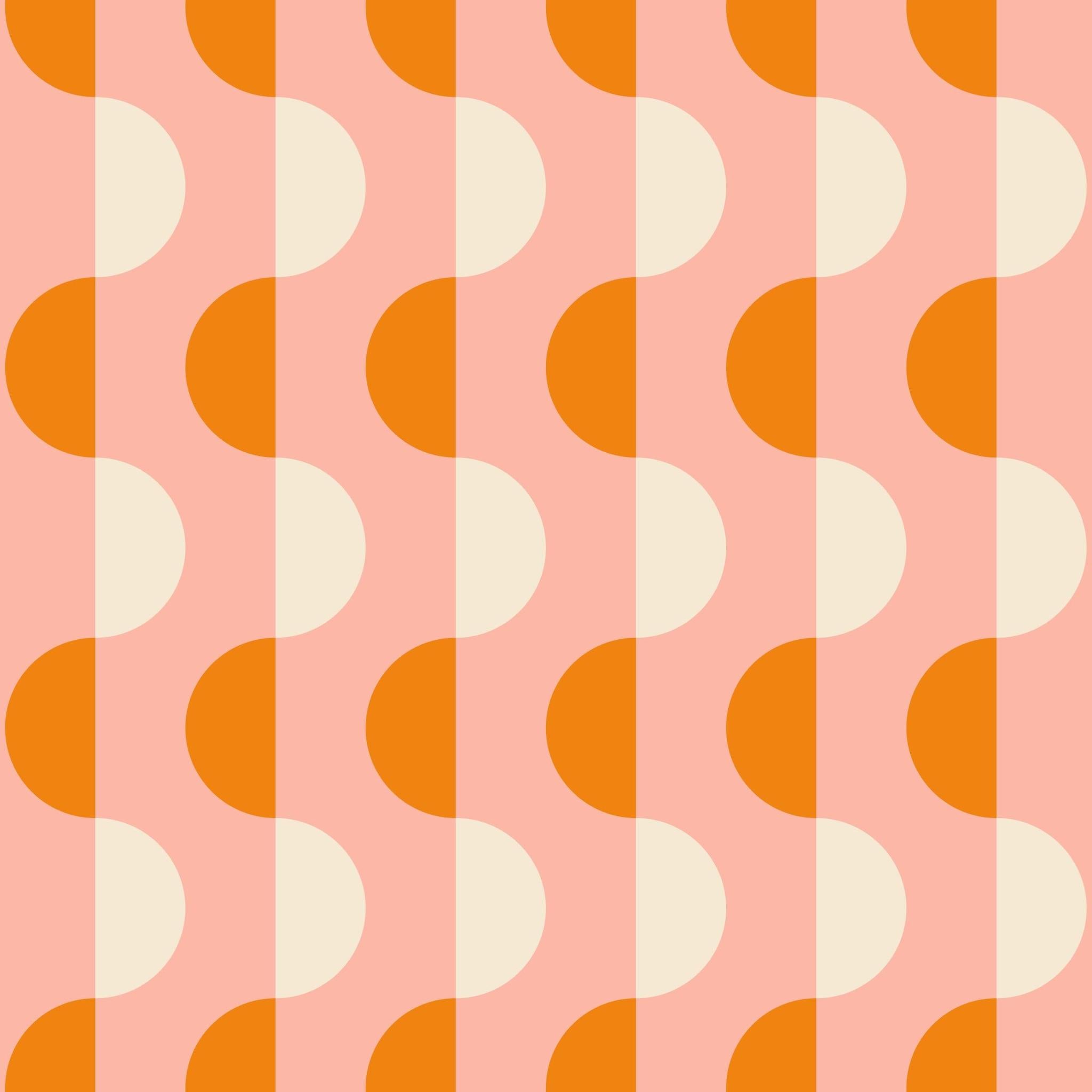 "Wall Blush Donna Wallpaper in stylish modern living room, featuring bold patterns as the statement decor."