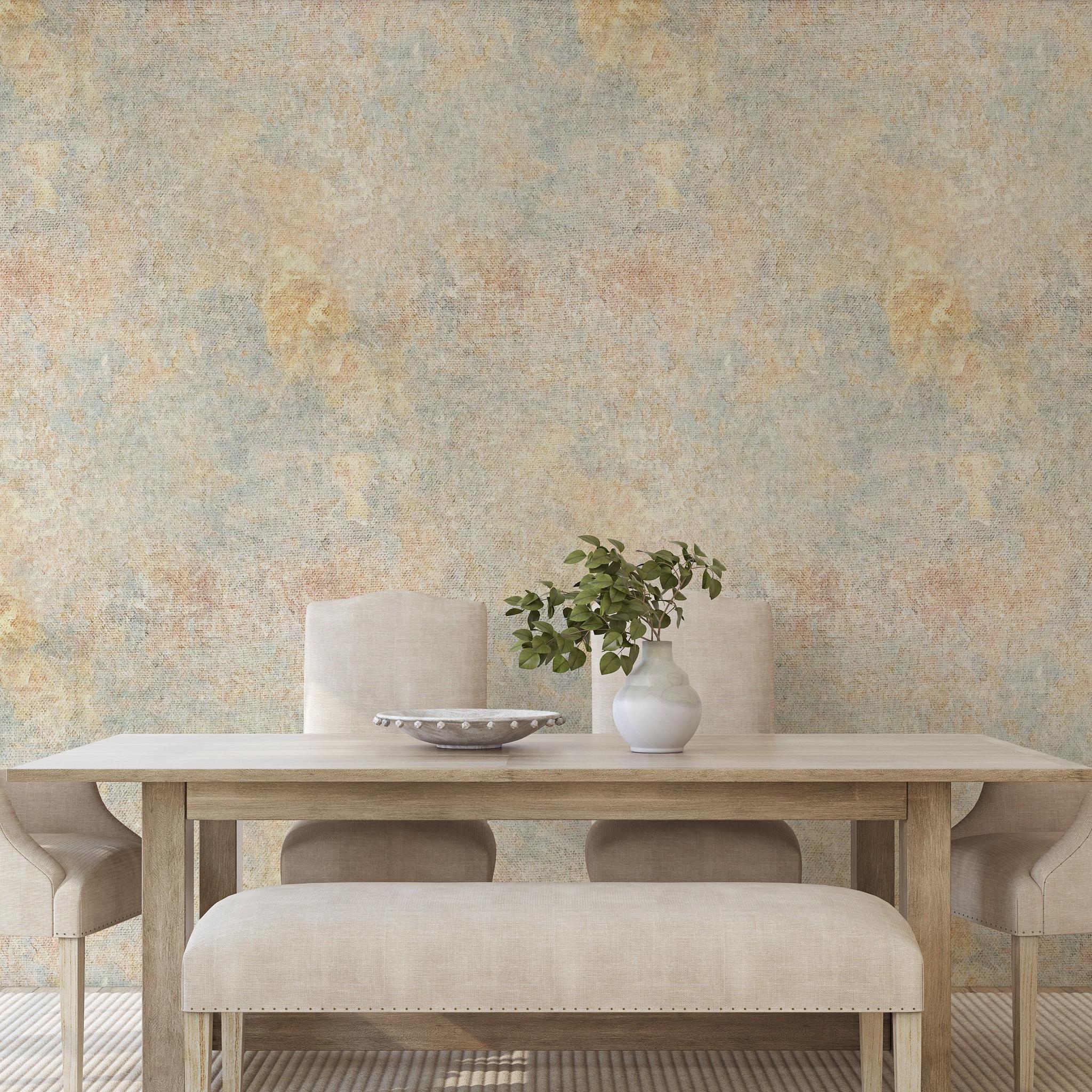 Celine Wallpaper by Wall Blush SG02 creating a serene dining room ambiance.