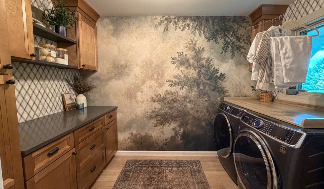 Laundry room mural