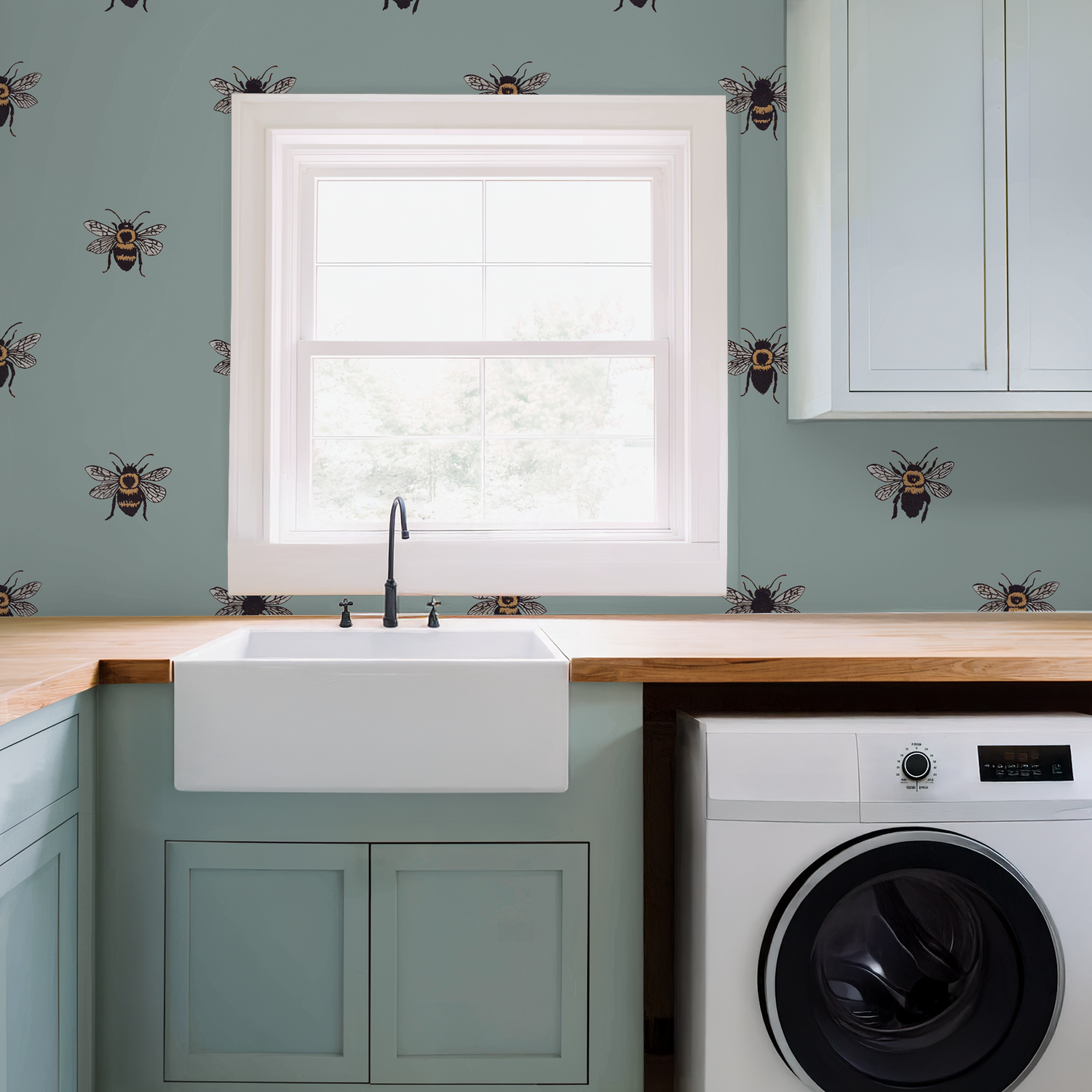 Life of Bees (Blue) Wallpaper