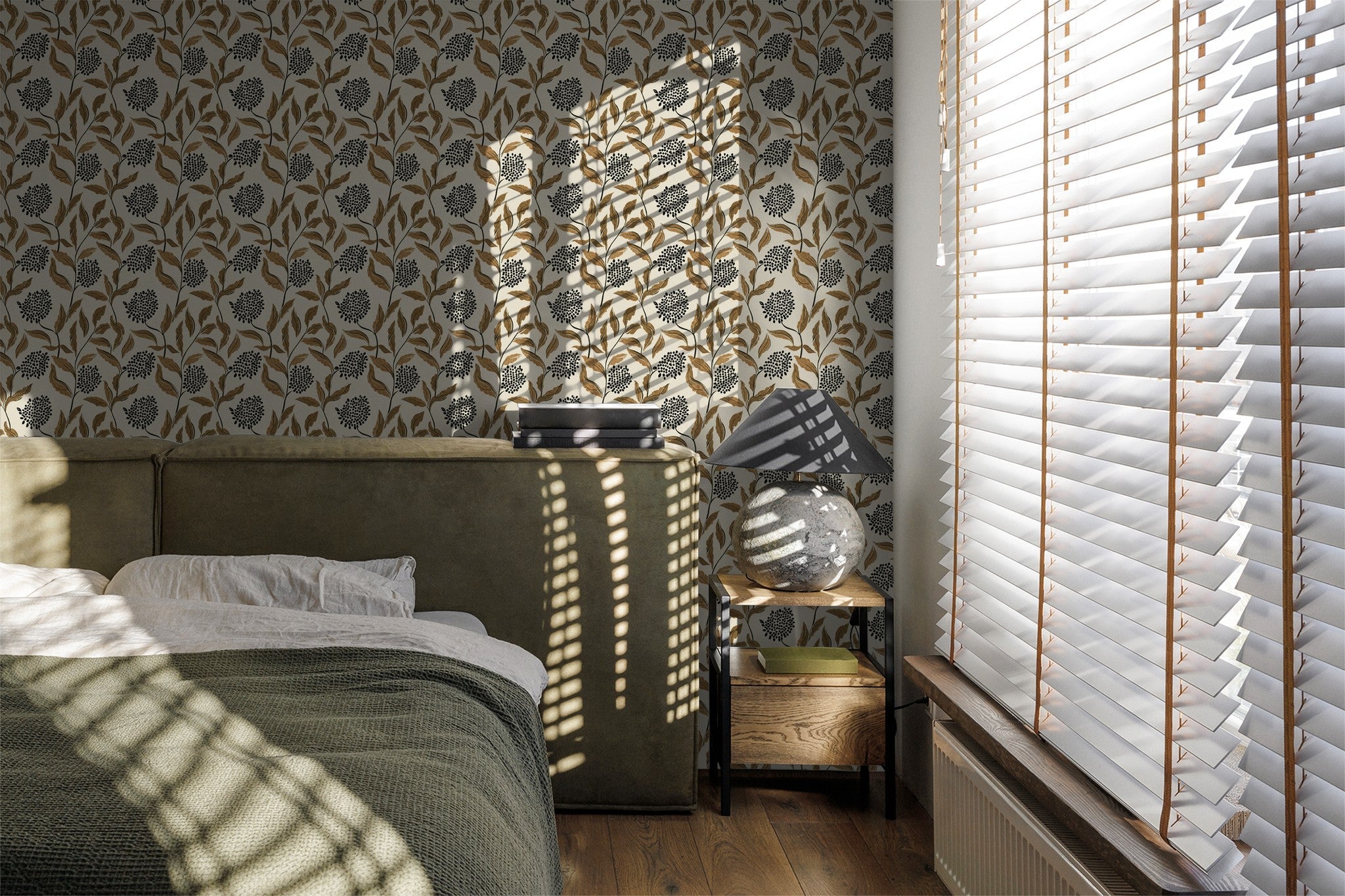 Peaceful Botanical Wallpaper - 4 FT H X 13 FT W Peel and Stick