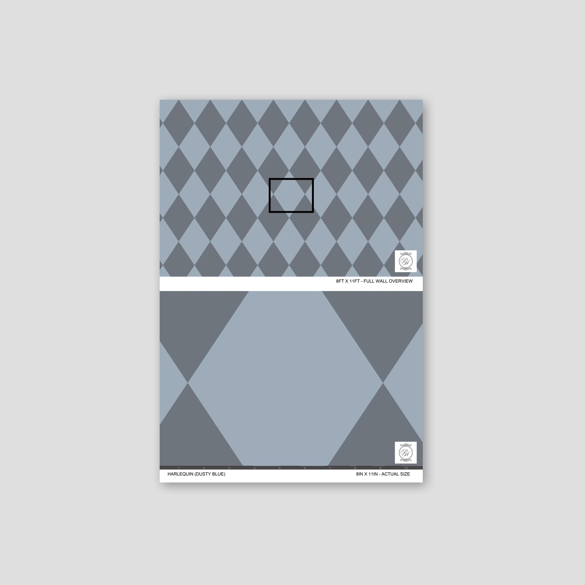 Harlequin (Dusty Blue) Wallpaper