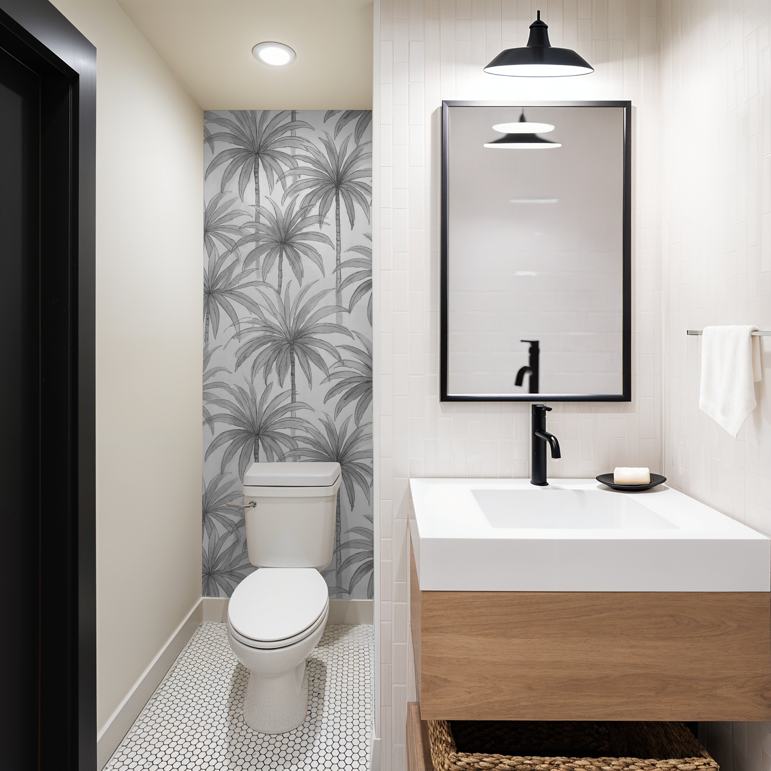 Palm Reverie (Black) Wallpaper