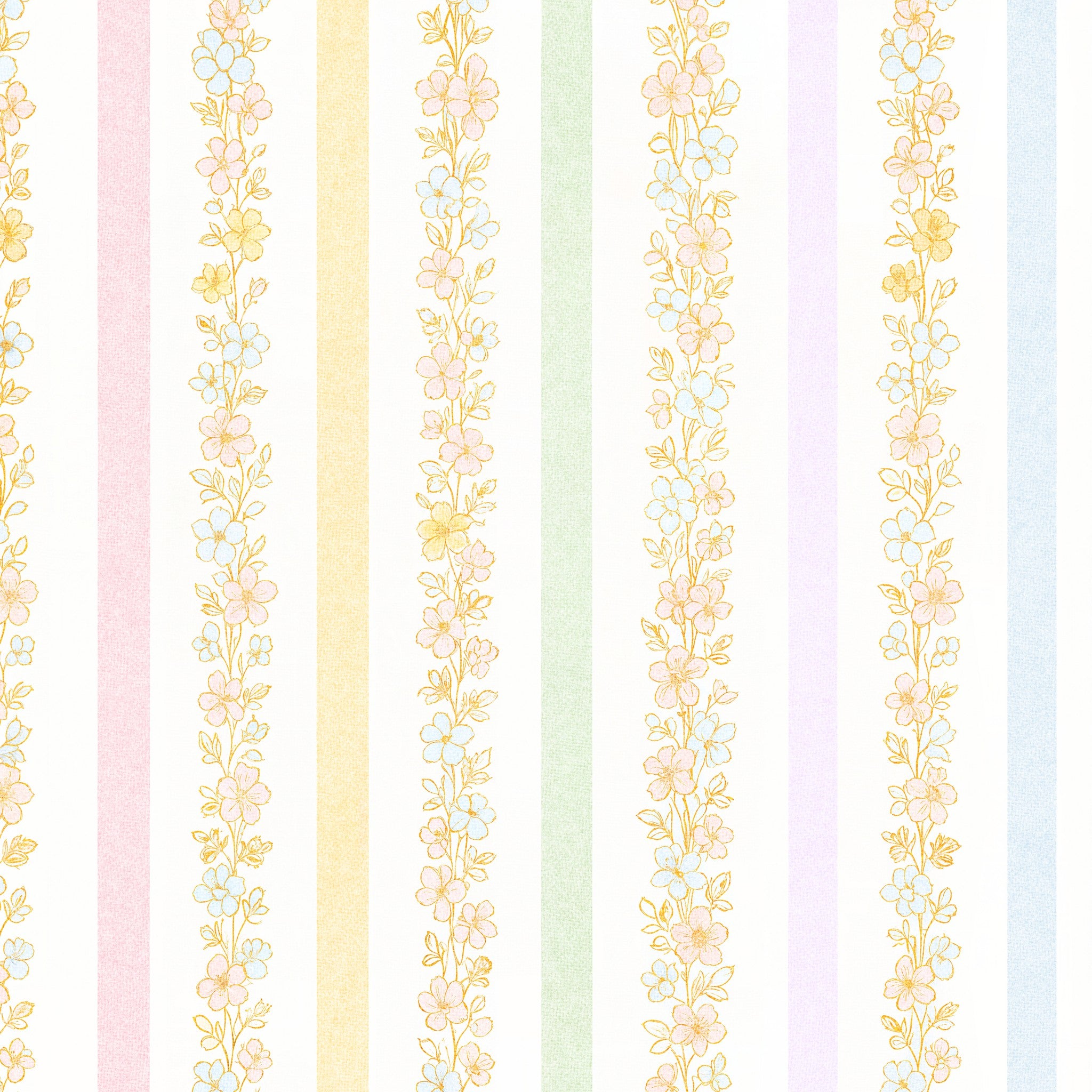 Garden Row Stripe (Large) Wallpaper