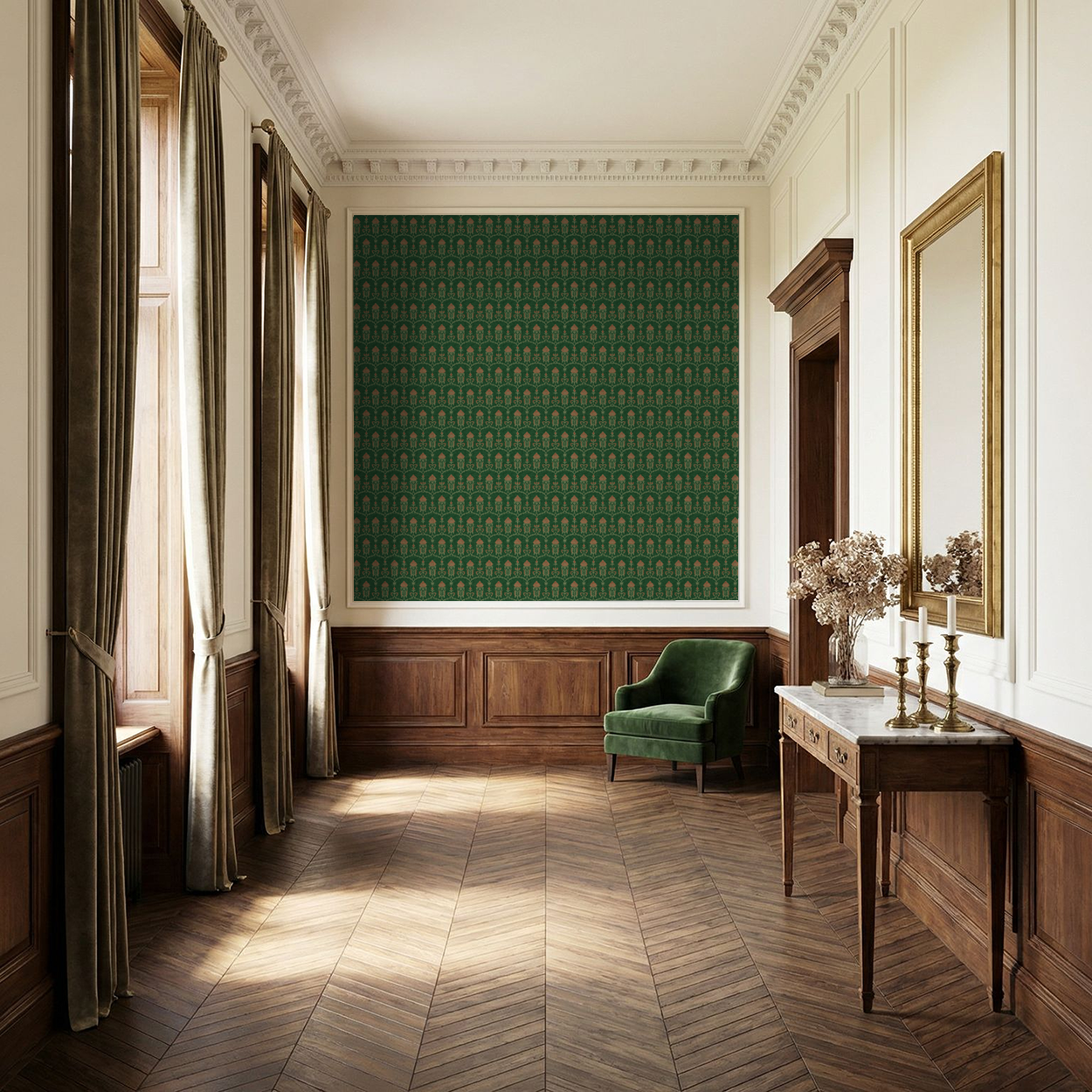 Verdant Nouveau Wallpaper