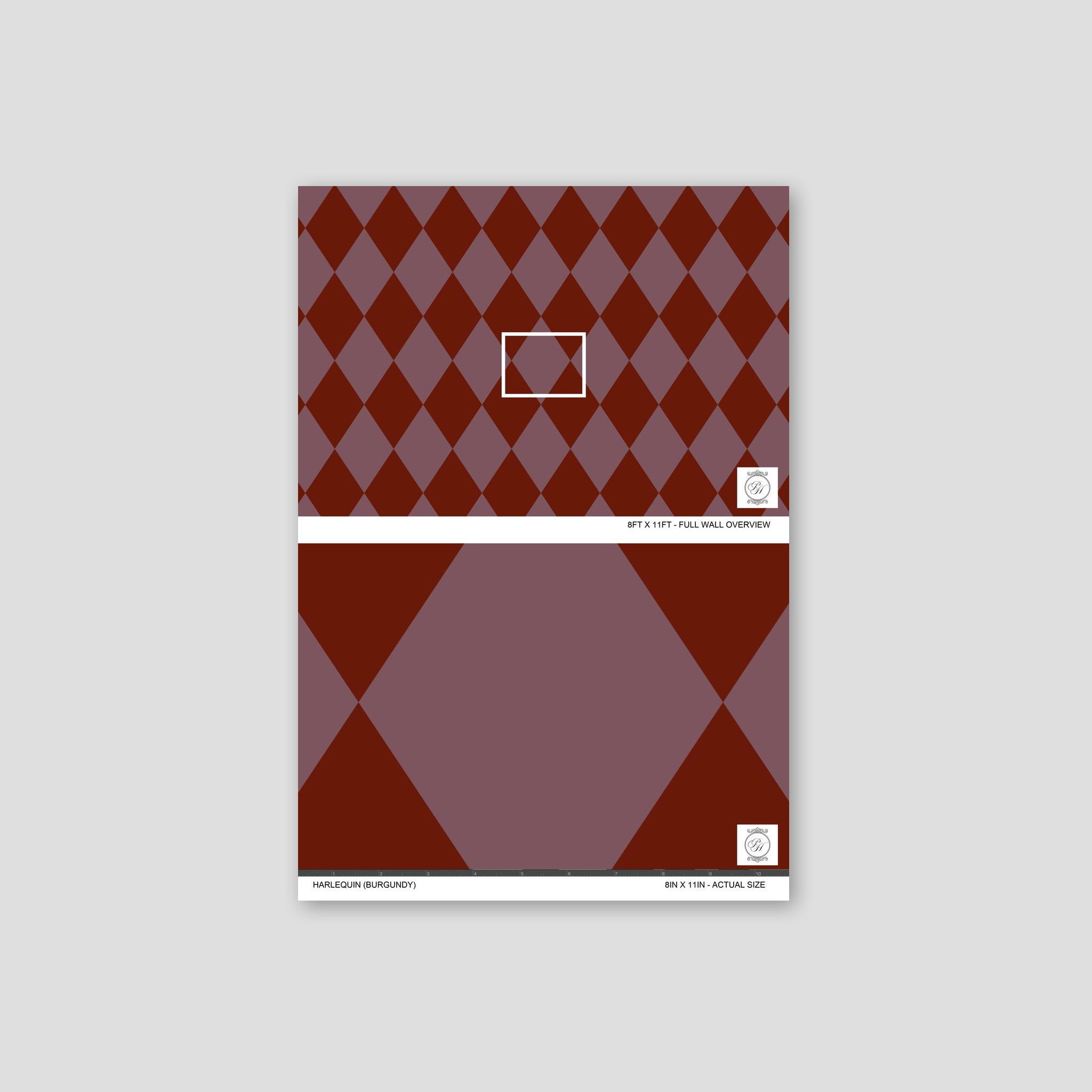Harlequin (Burgundy) Wallpaper