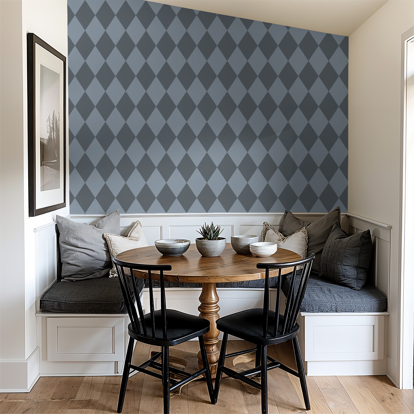 Harlequin (Dusty Blue) Wallpaper
