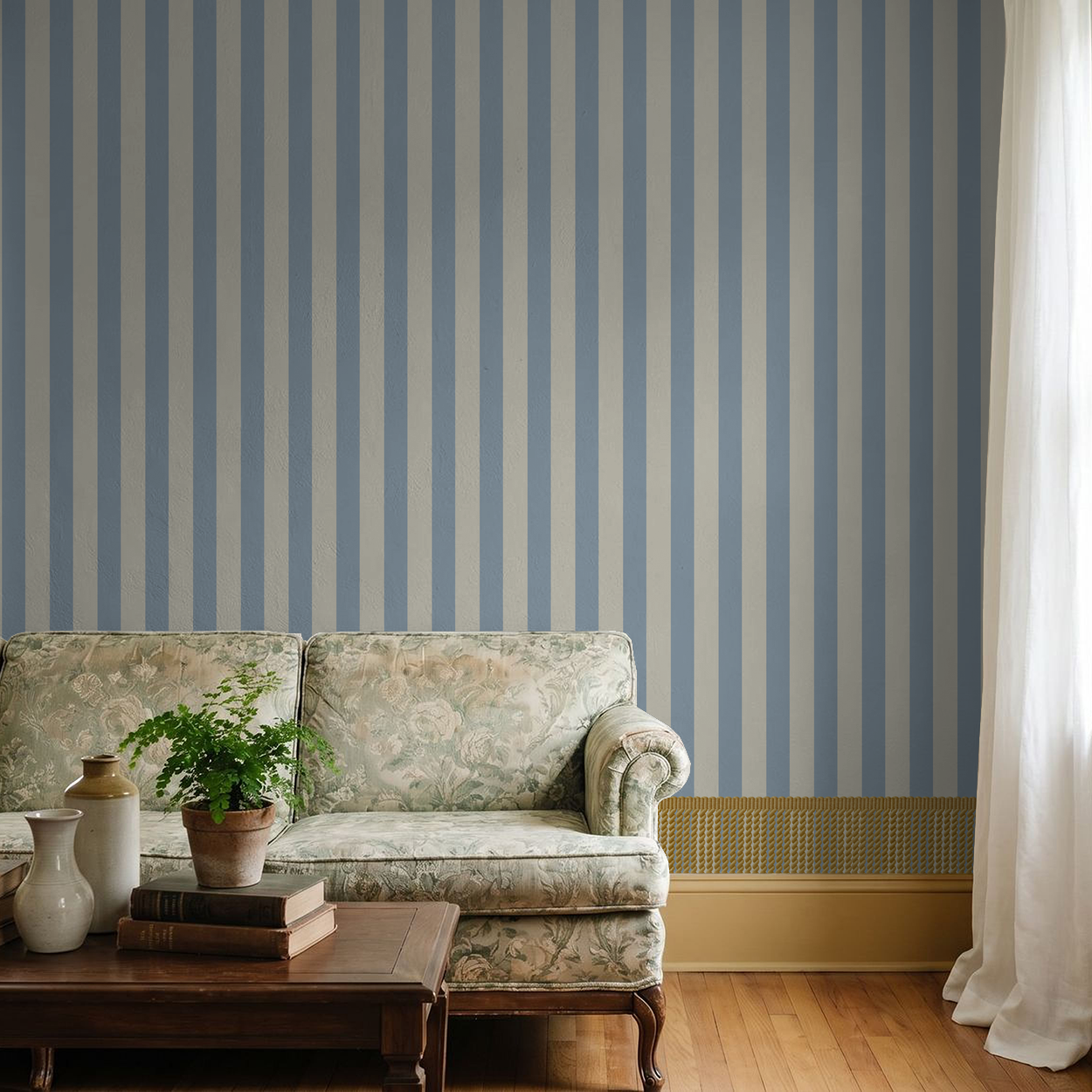 Bullion Stripe (Sky Blue) Wallpaper