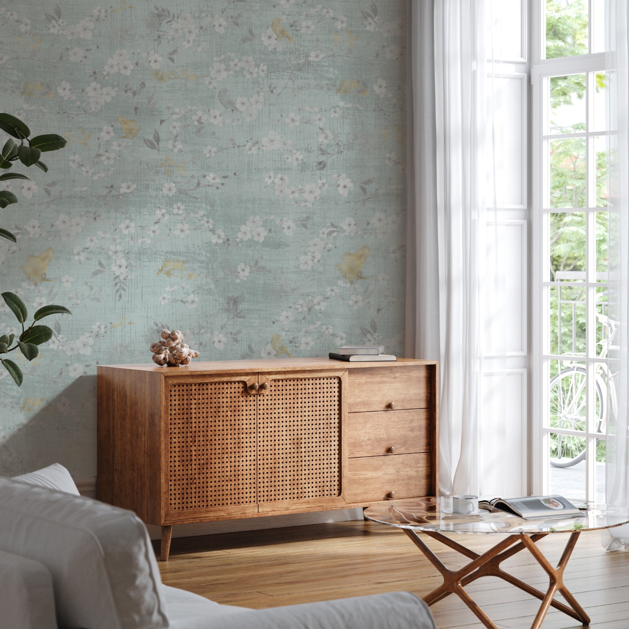 Kinsbeth Wallpaper - 10 FT H X 11 FT W Luxe Peel and Stick