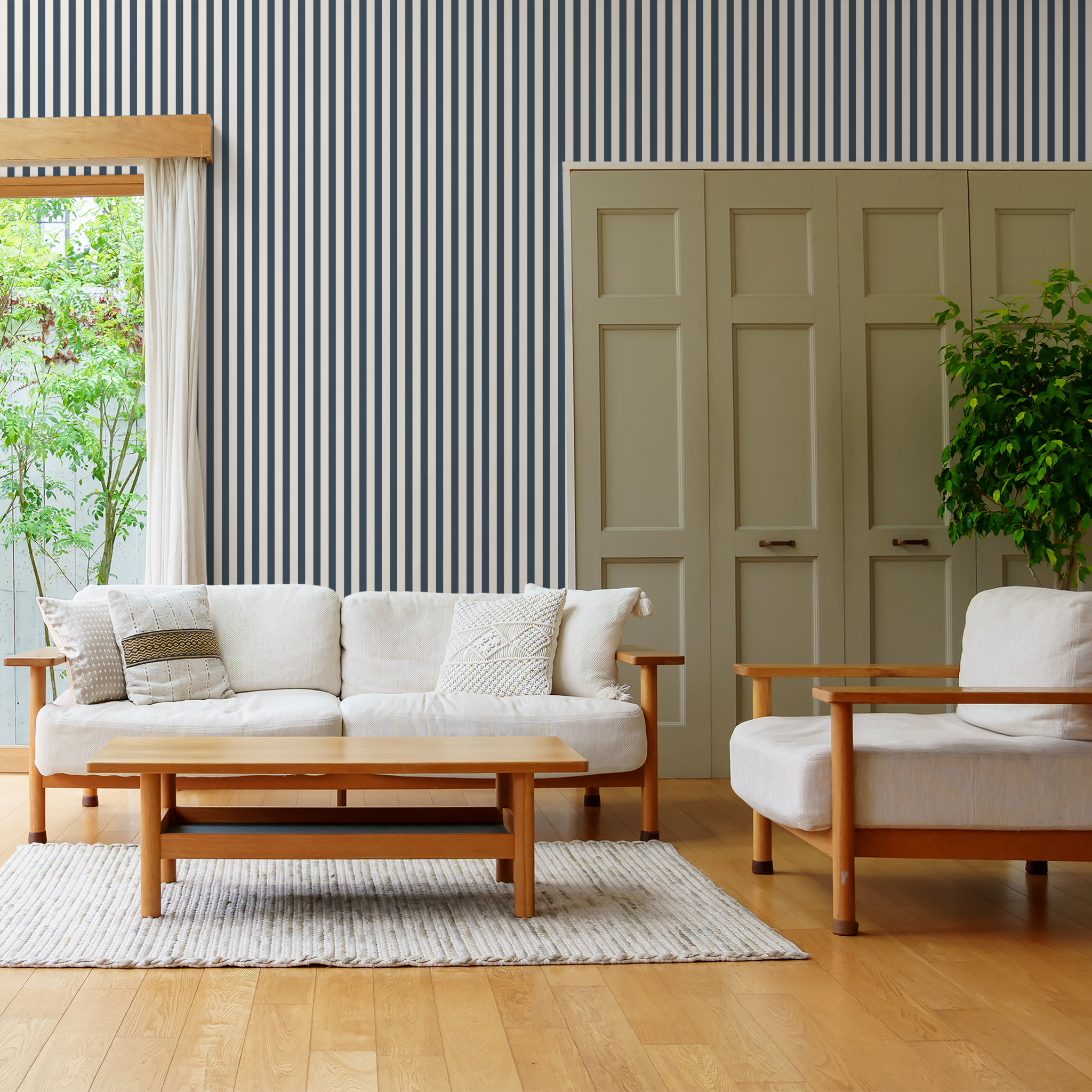 Landis Lane (Dark Blue) Wallpaper