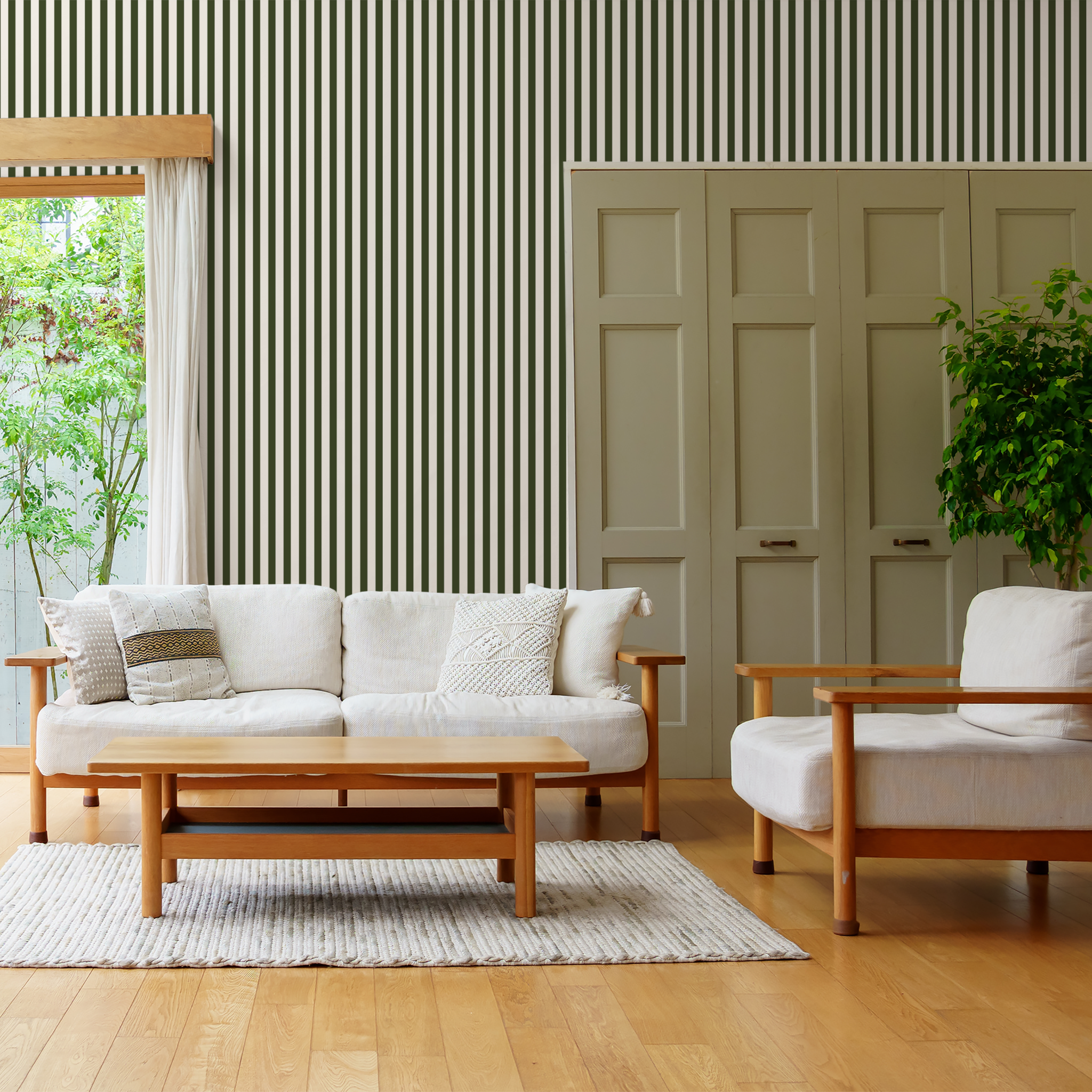 Landis Lane (Dark Green) Wallpaper